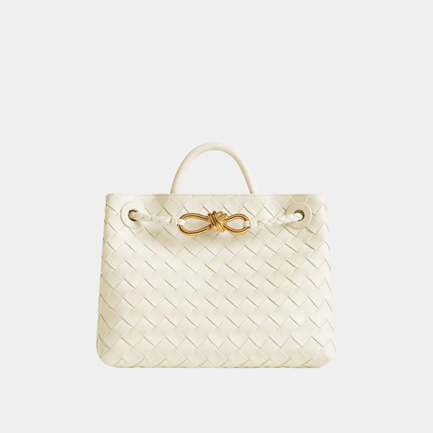 Bottega Veneta Small Andiamo, Sea Salt, Front