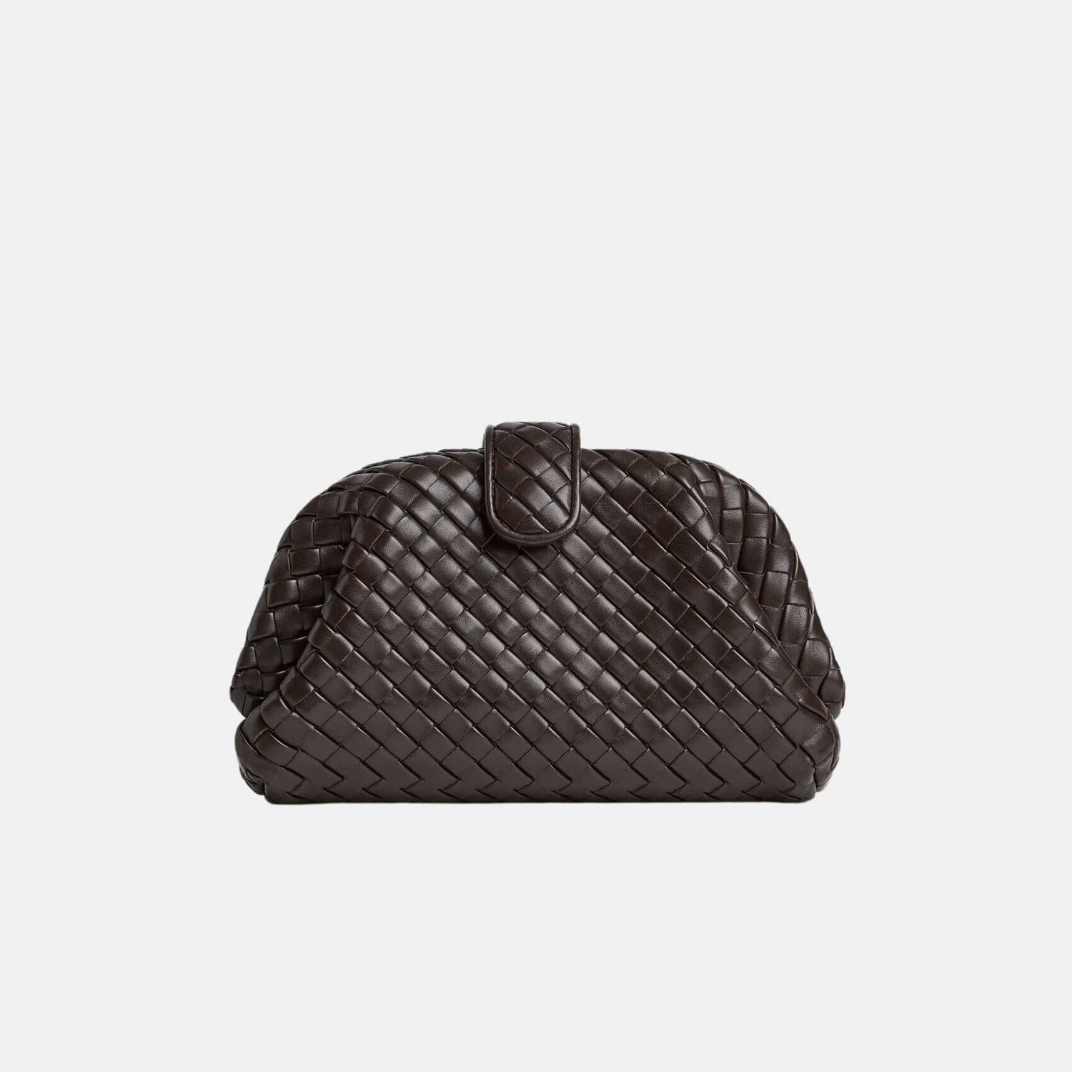 Bottega Veneta Small Lauren 1980 Clutch In Padded Intrecciato Leather, Fondant, Back