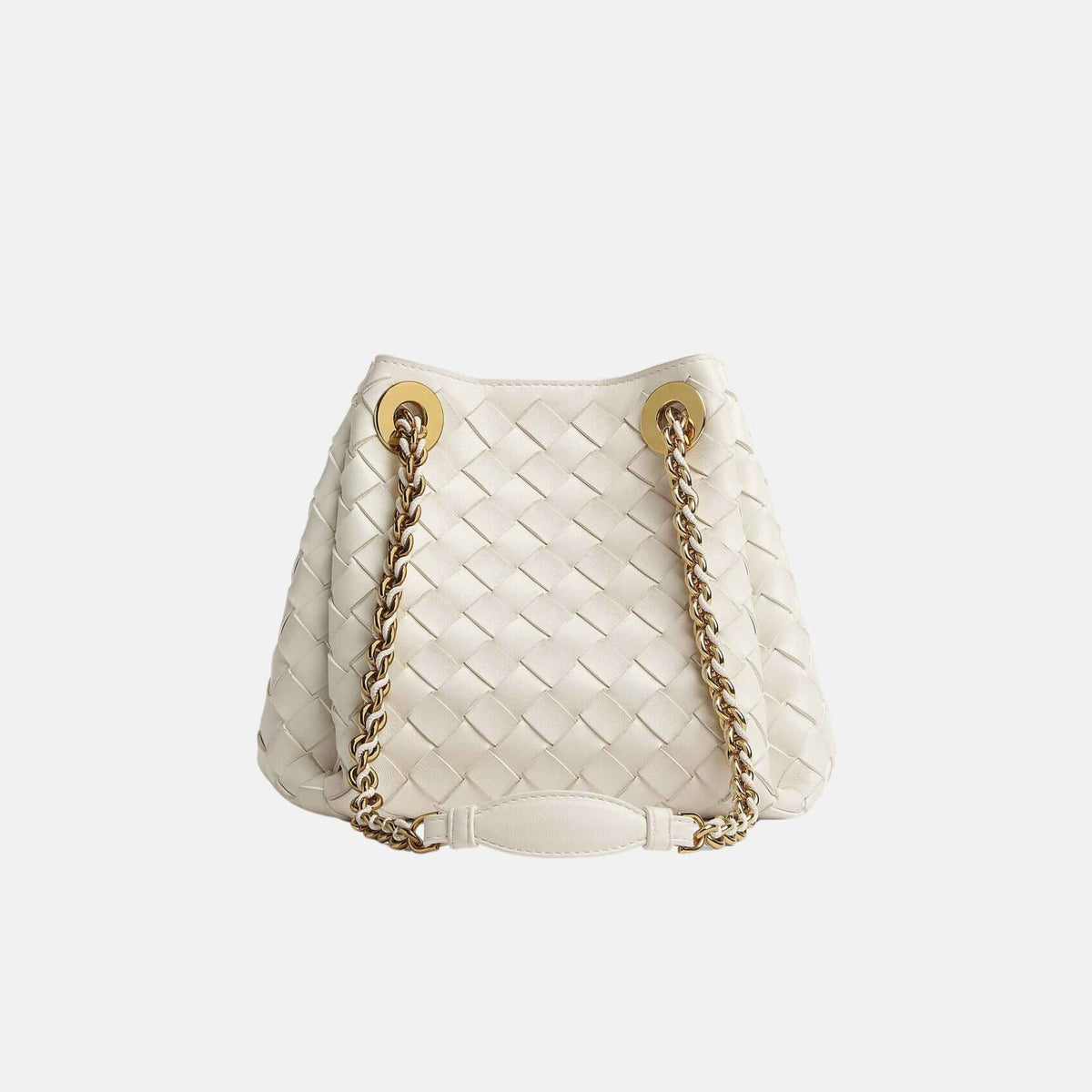 حقيبة Small Parachute Chain من جلد Intrecciato طري