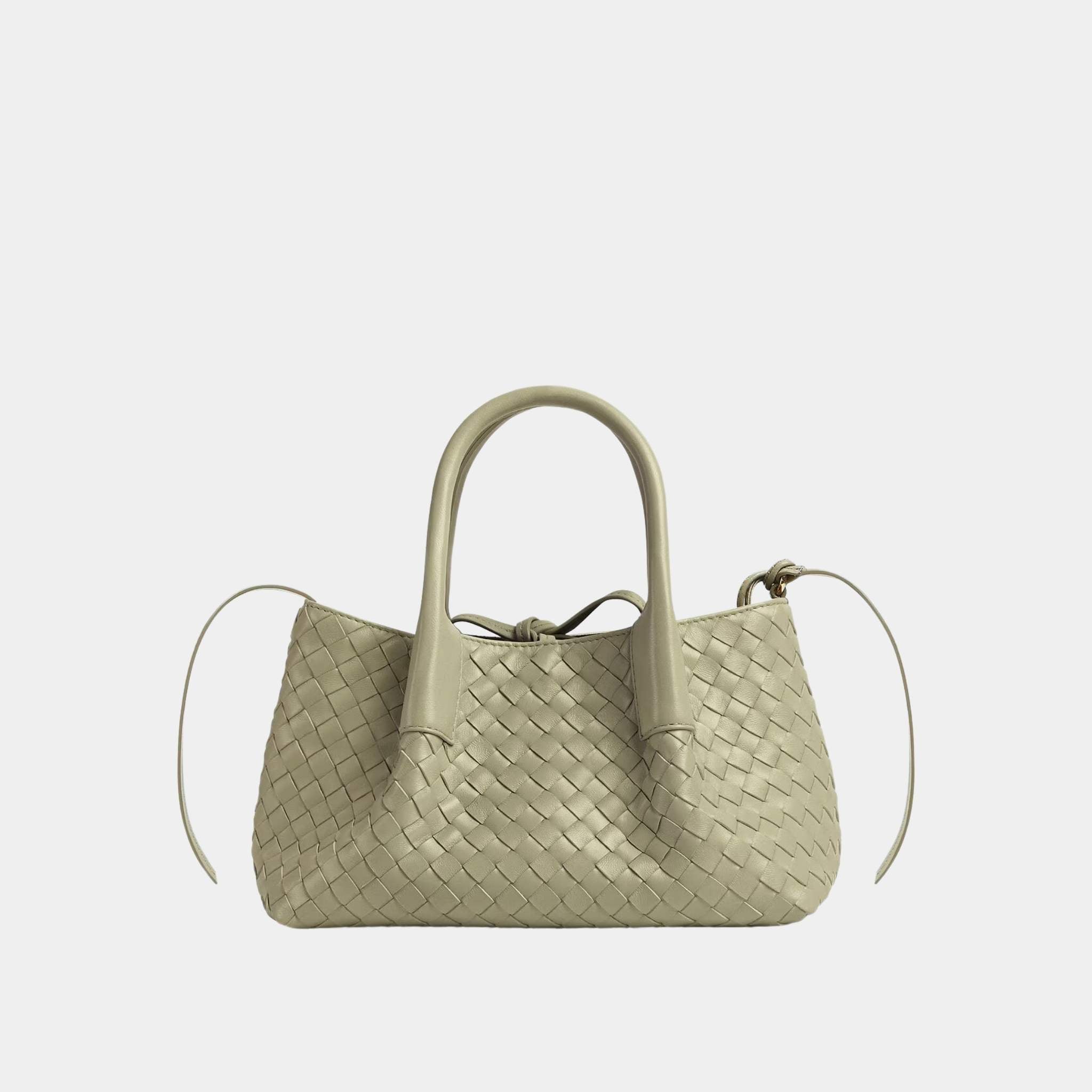 Bottega Veneta Small Pinacoteca Tote Bag, Travertine, Fondant, Front