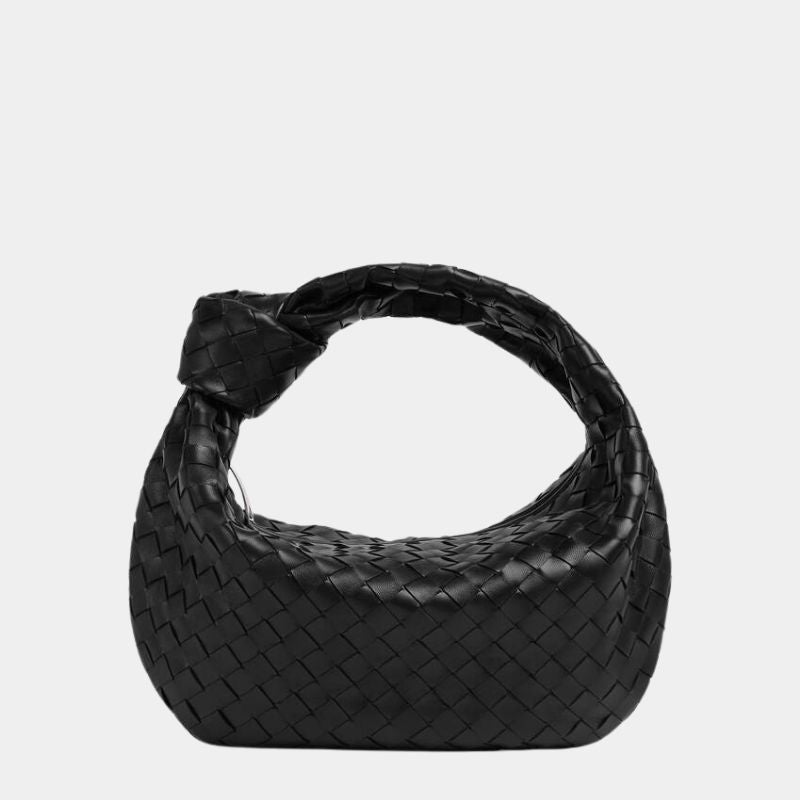 Bottega Veneta Teen Jodie Handbag, Black, FrontView