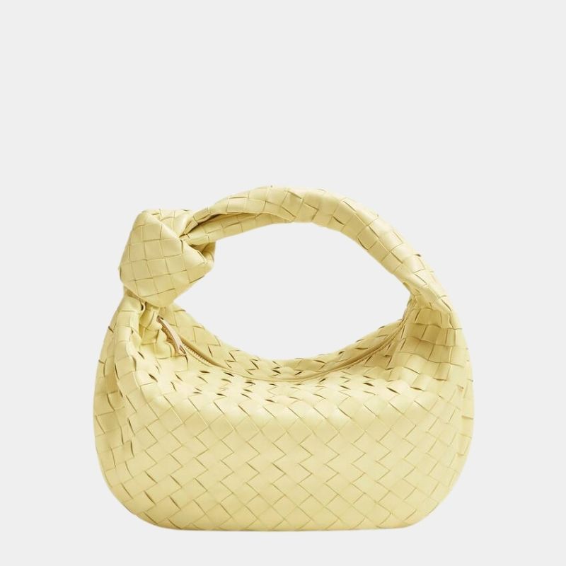 Bottega Veneta Teen Jodie Handbag, IceCreamYellow, FrontView