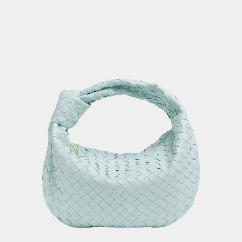 Bottega Veneta Teen Jodie Handbag, WashedBlue, FrontView