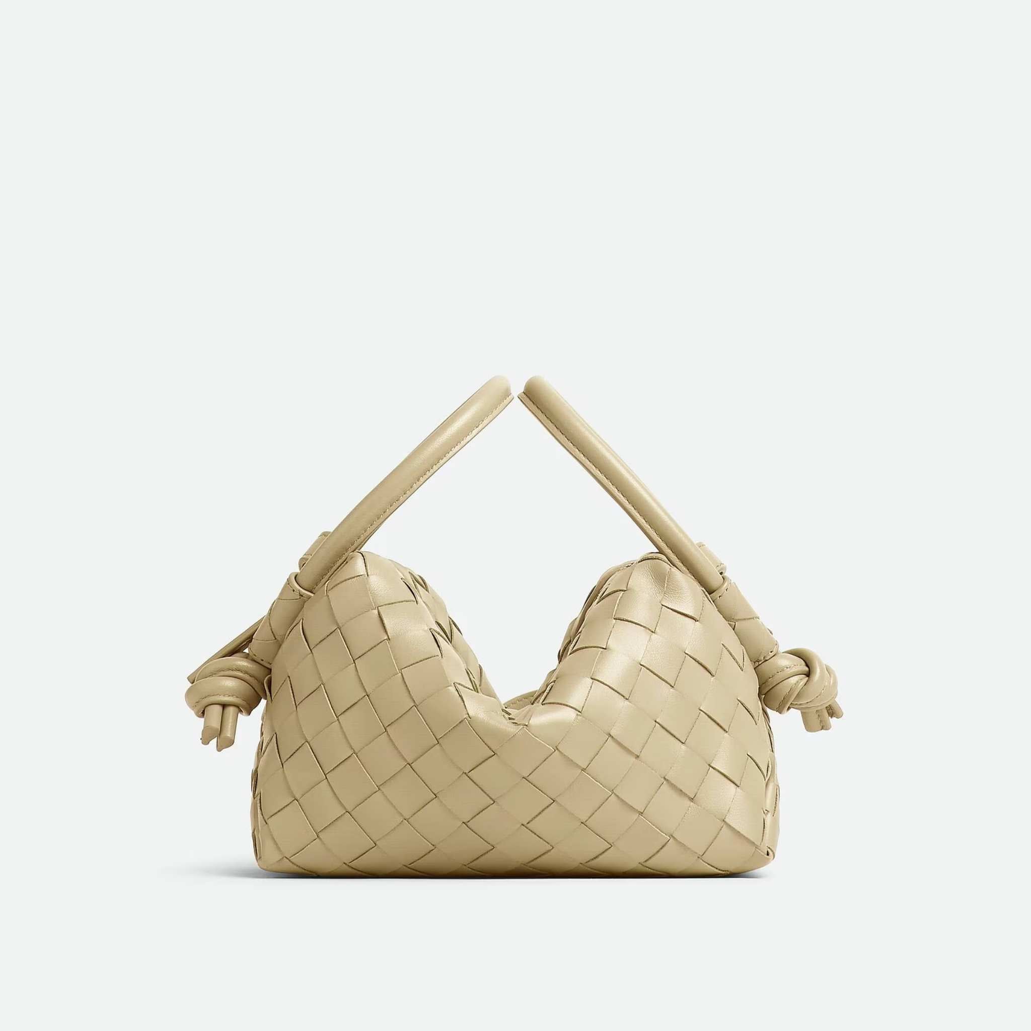 Bottega Veneta Top Handle Loop Cross Body Bag, Light Butterscotch, Front