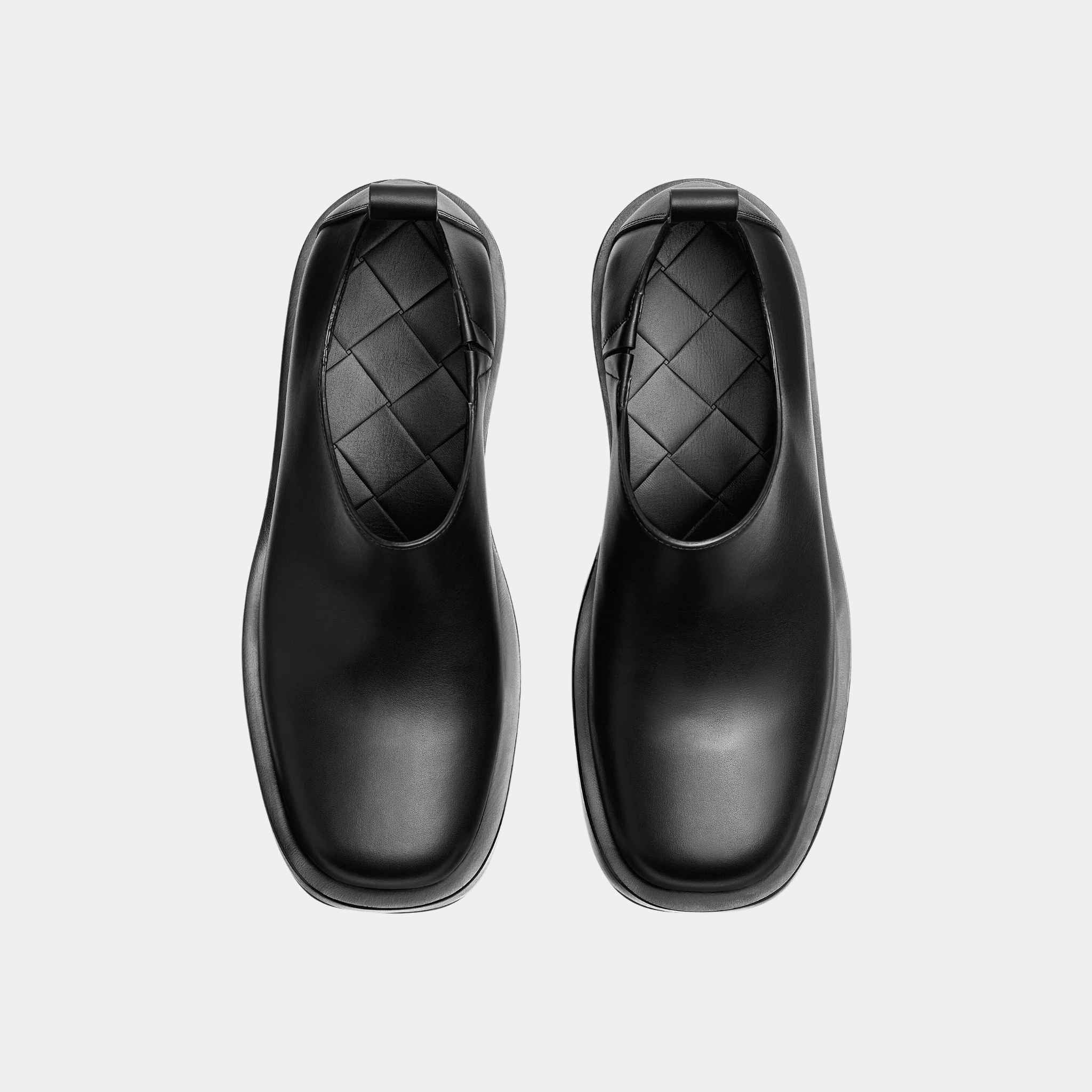 Bottega Veneta Torino Slip-On Shoe Smooth Calfskin Flatform Outsole, Black, Top