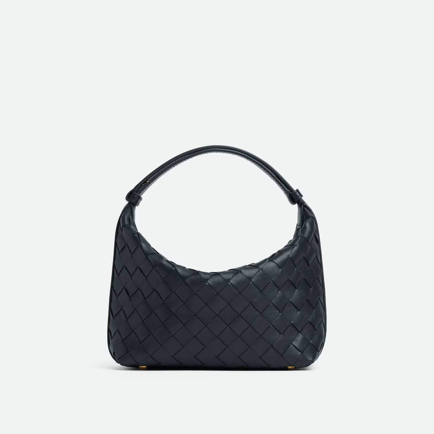 Bottega Veneta Wallace Intrecciato Leather Shoulder Bag, Shadow, Front