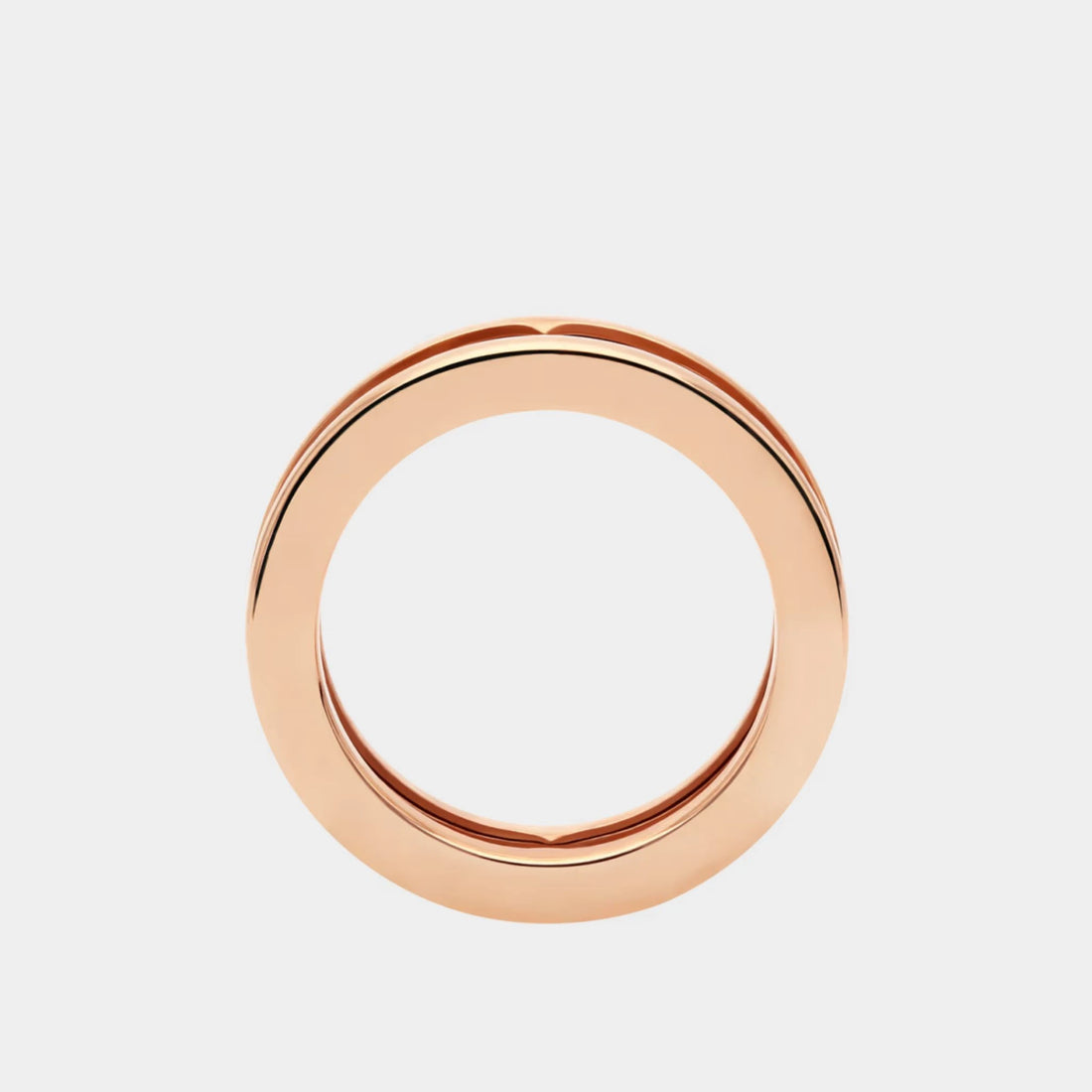 B.zero1 gold One-Band Ring With Openwork Logo Spiral