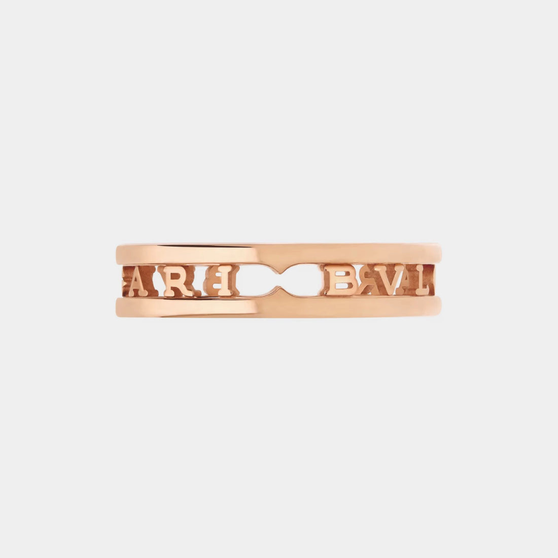 B.zero1 gold One-Band Ring With Openwork Logo Spiral