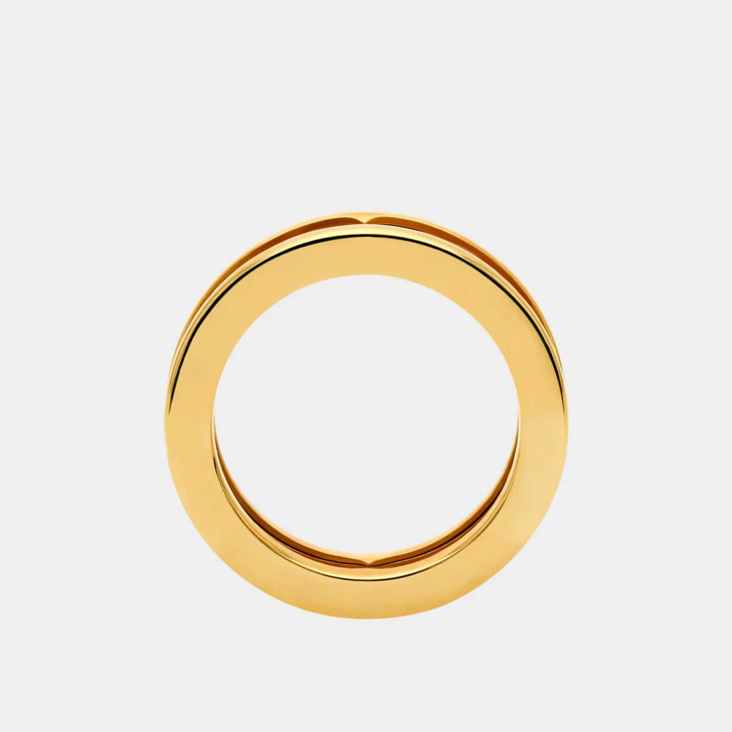 B.zero1 gold One-Band Ring With Openwork Logo Spiral