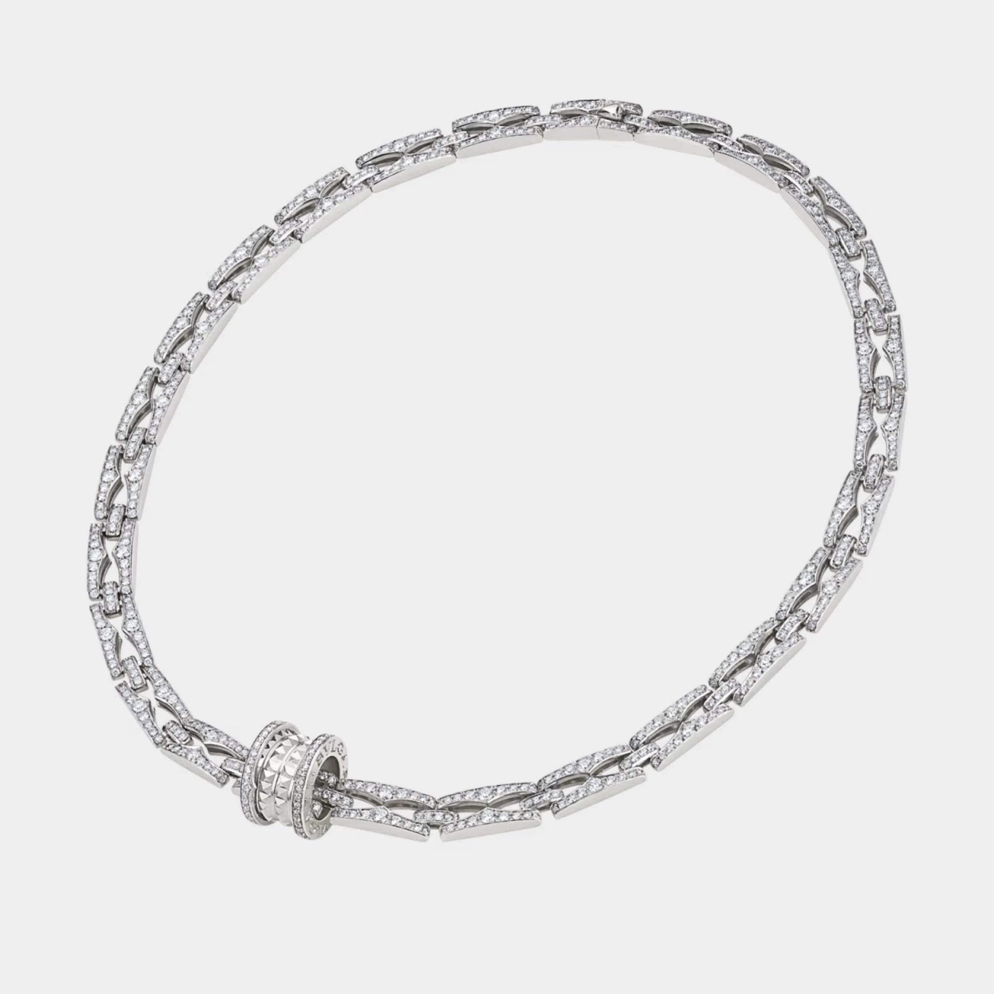 Bvlgari B.zero1 Rock Chain necklace/ round pendant - pavé diamonds