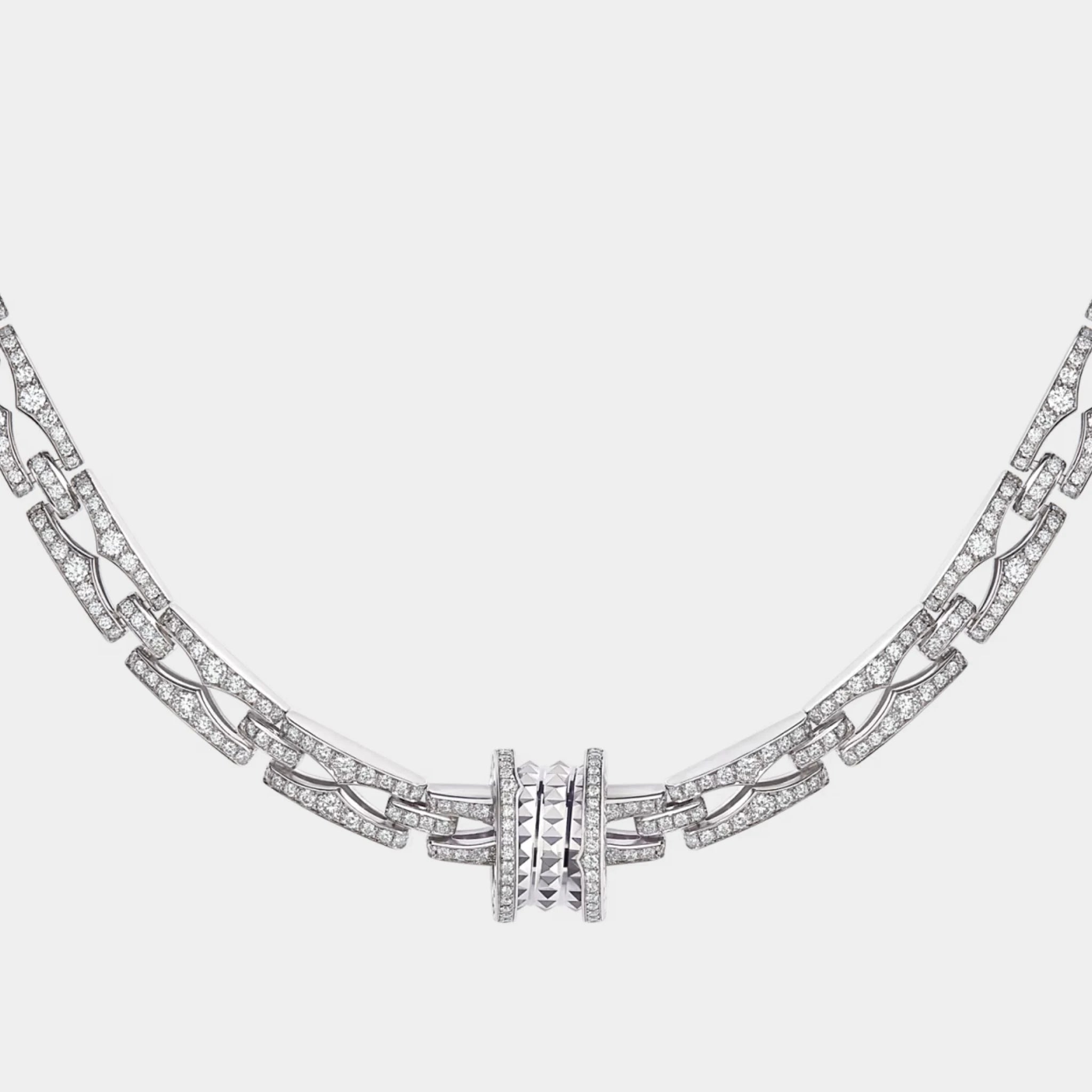 Bvlgari B.zero1 Rock Chain necklace/ round pendant - pavé diamonds