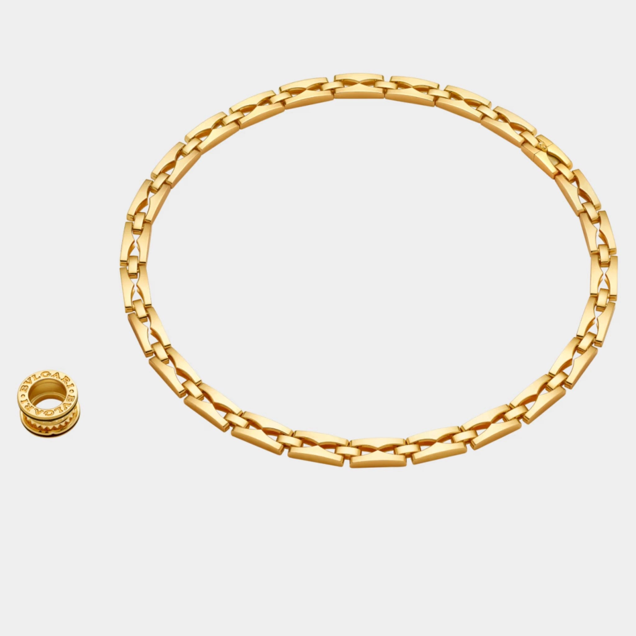 Bvlgari B.zero1 Yellow Gold Necklace studded pendant/black ceramic, far , chain