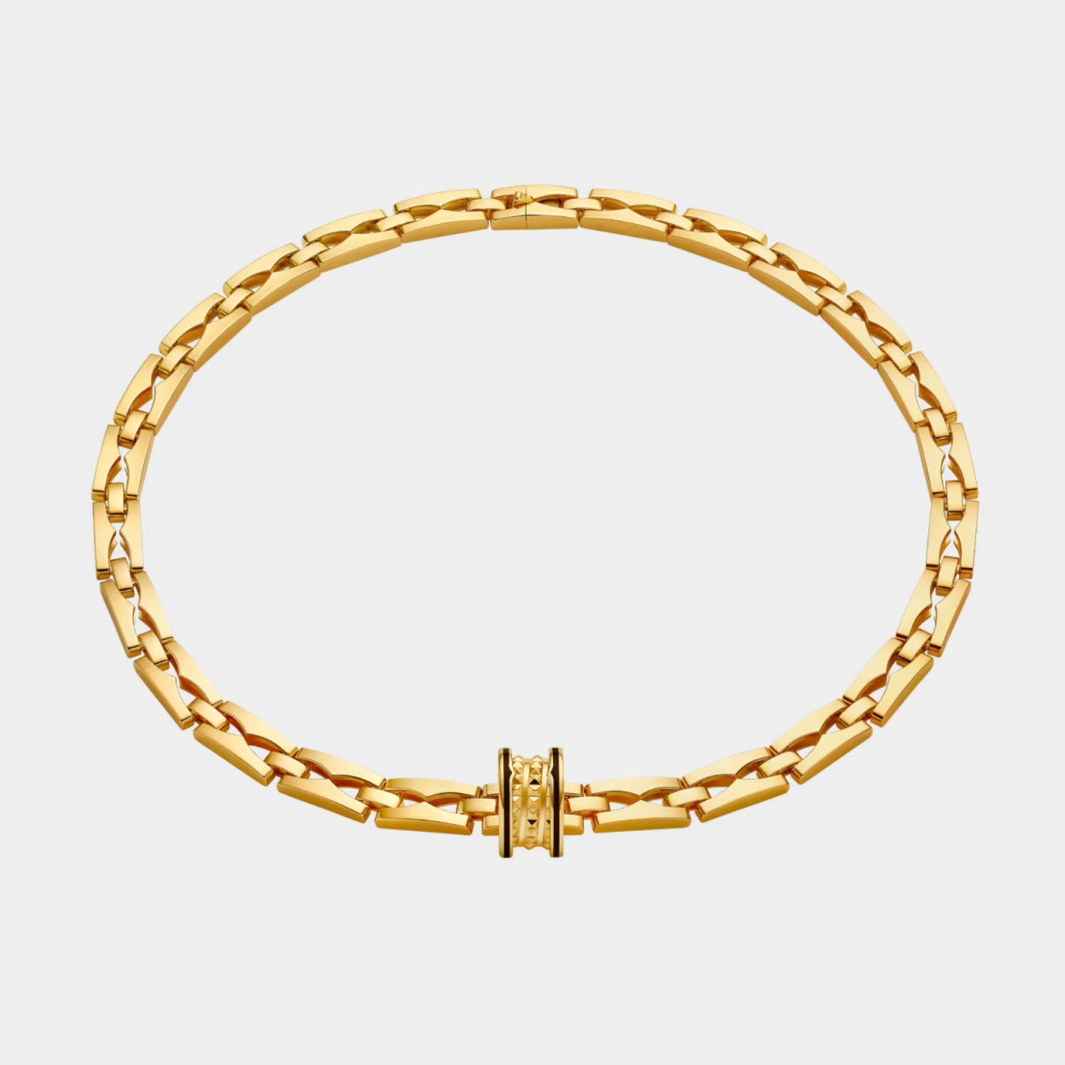 Bvlgari B.zero1 Yellow Gold Necklace studded pendant/black ceramic, far