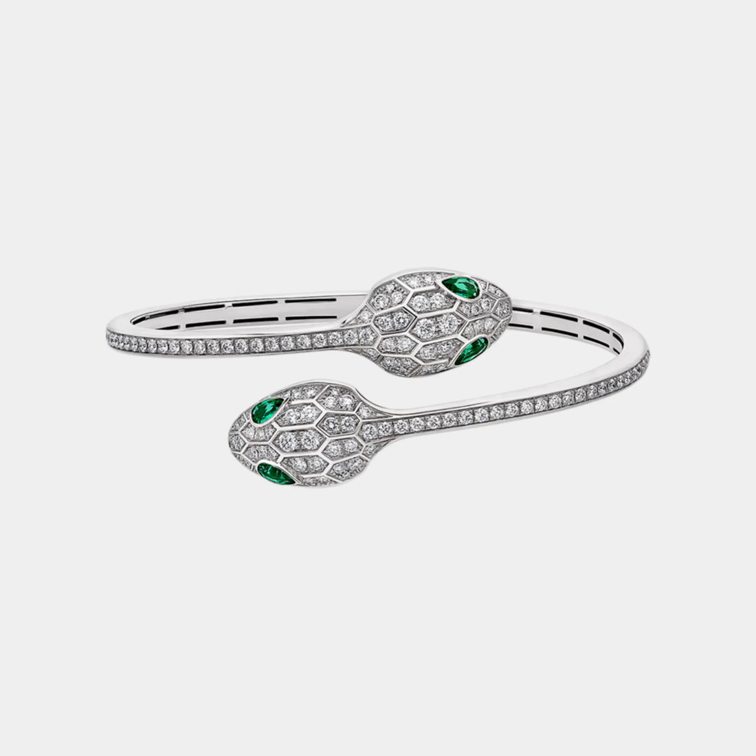 Bvlgari Serpenti Seduttori Bracelet with Emerald & Diamonds, Front