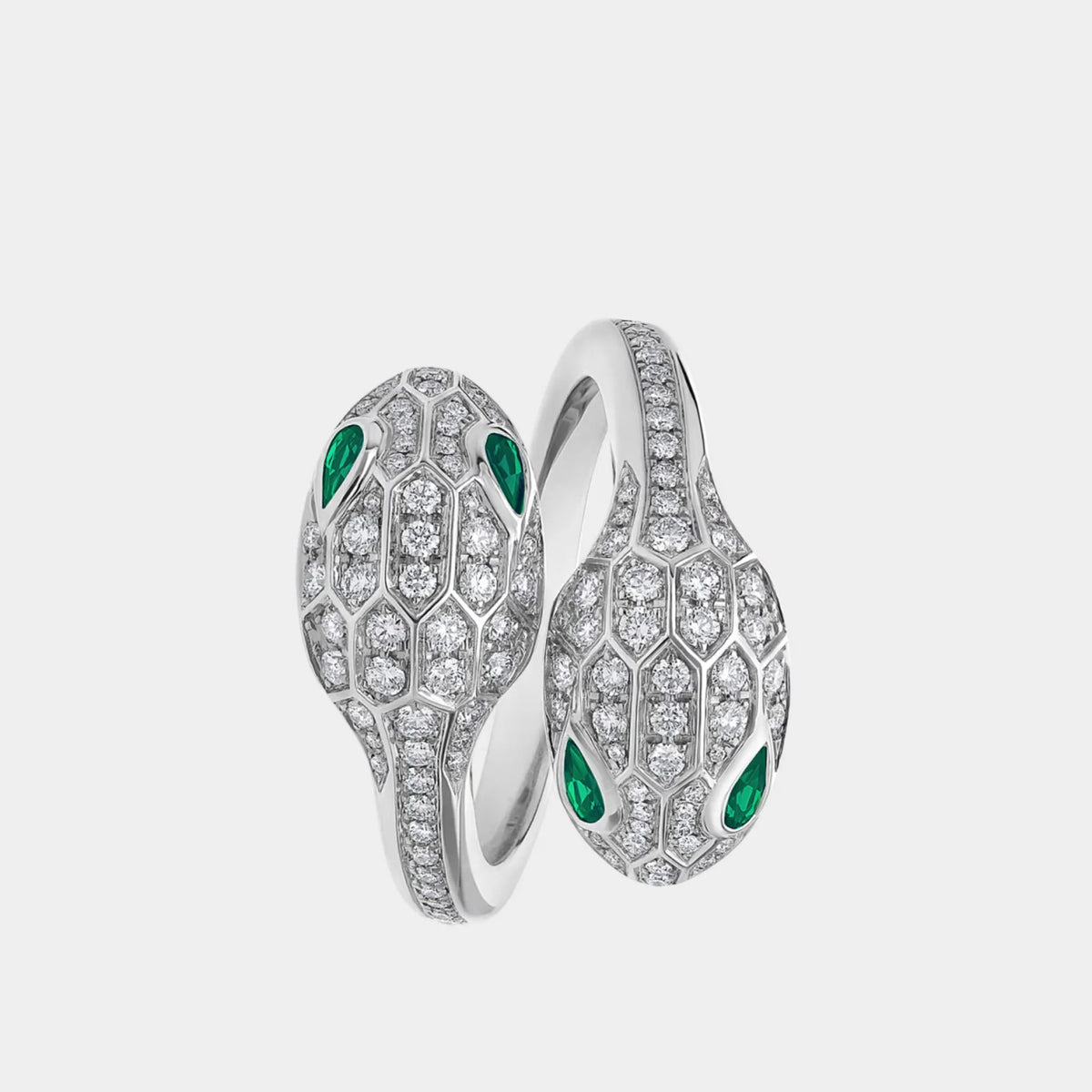 Serpenti Seduttori Diamond Ring With Gems