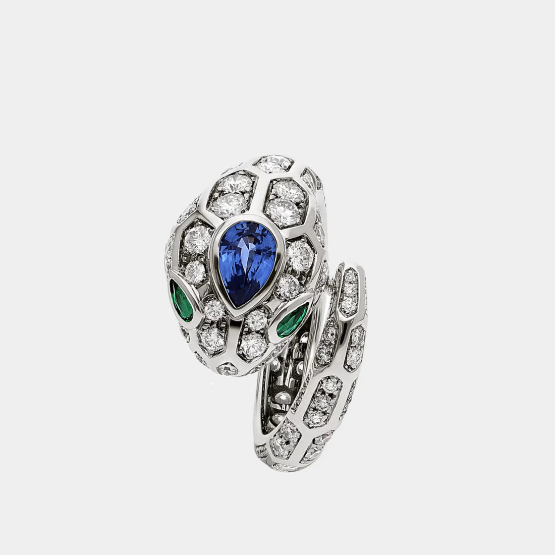 Bvlgari Serpenti Seduttori diamond-White gold Ring, front