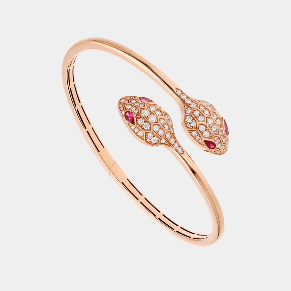 Serpenti Seduttori Rose Gold Bracelet Rubellite