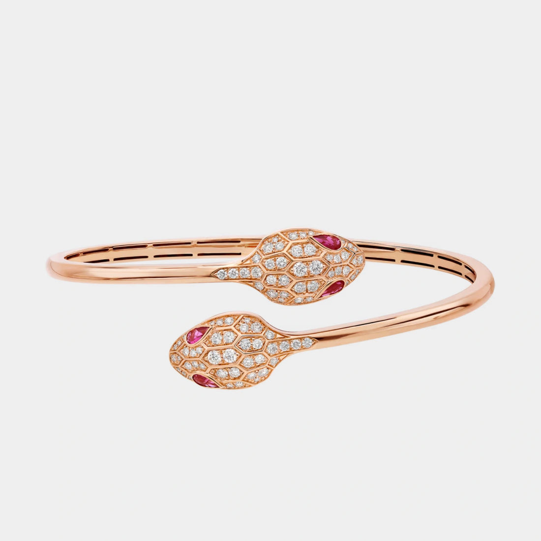 Serpenti Seduttori Rose Gold Bracelet Rubellite, side