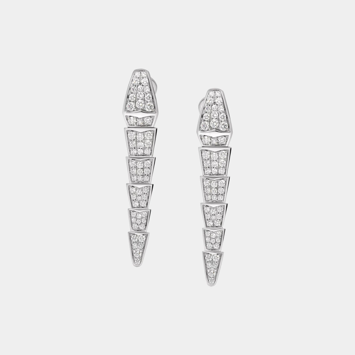 Serpenti Viper Earrings with Full Pave Diamonds