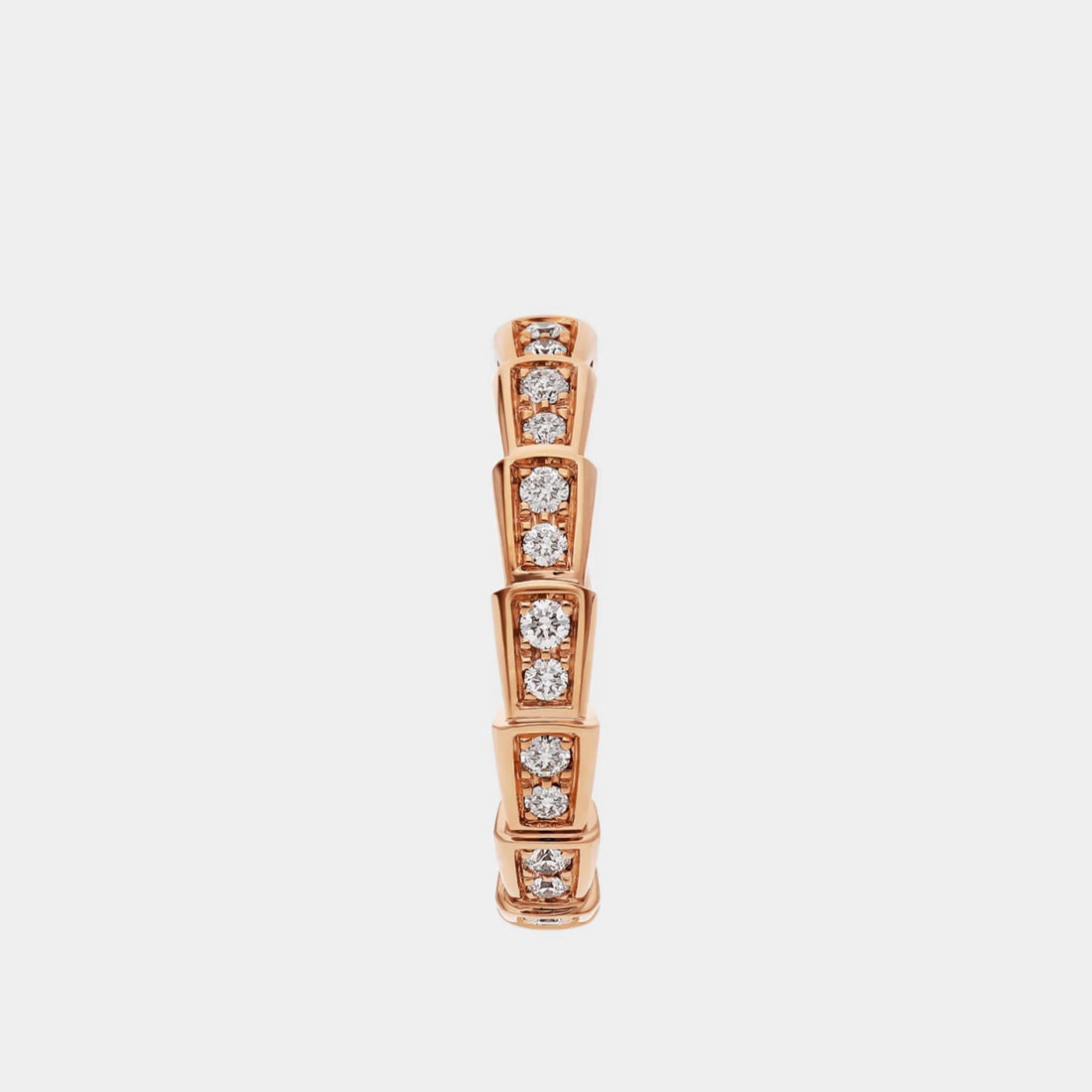 Serpenti Viper Full Pave Diamonds Ring, Front