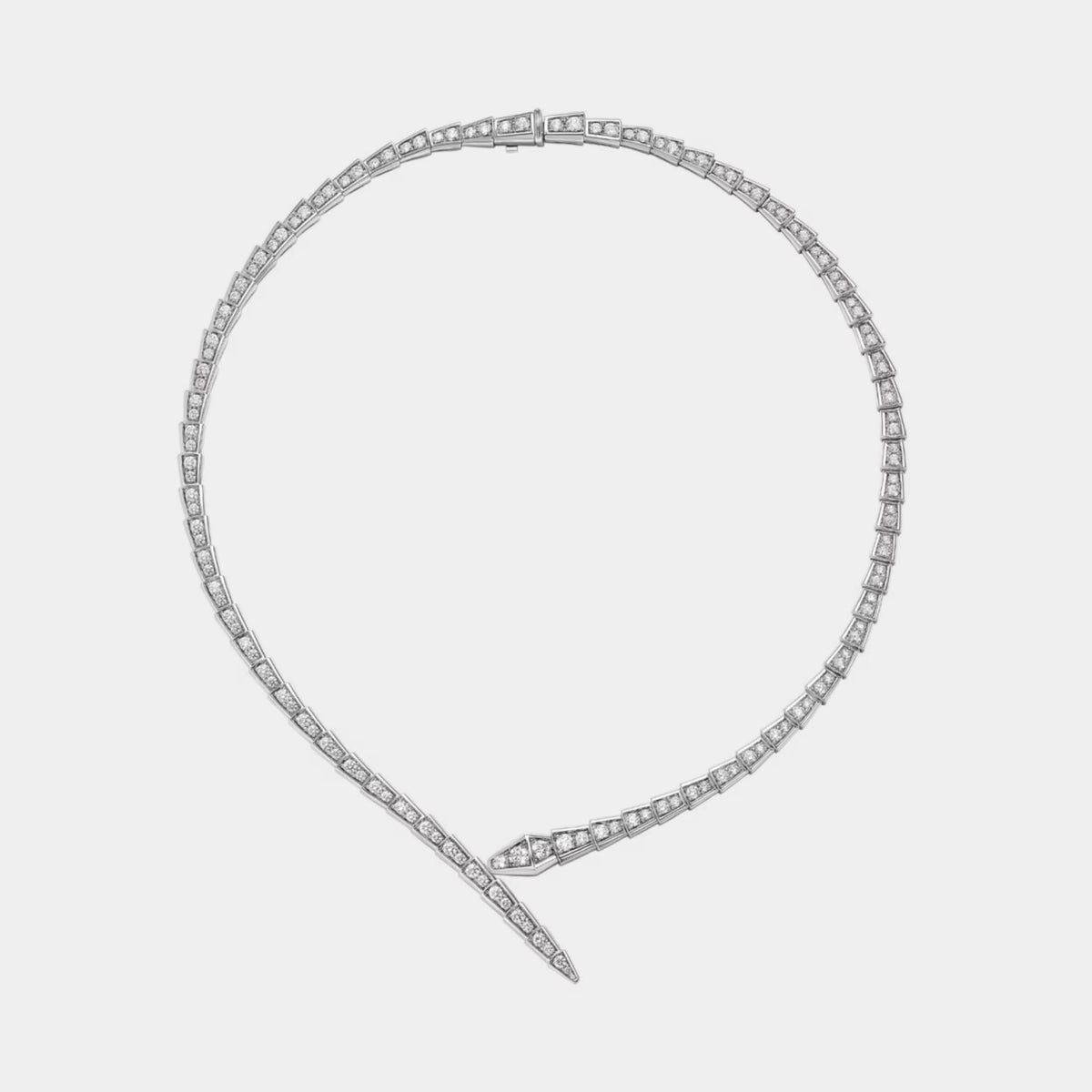Serpenti Viper Necklace with Full Pave Diamonds