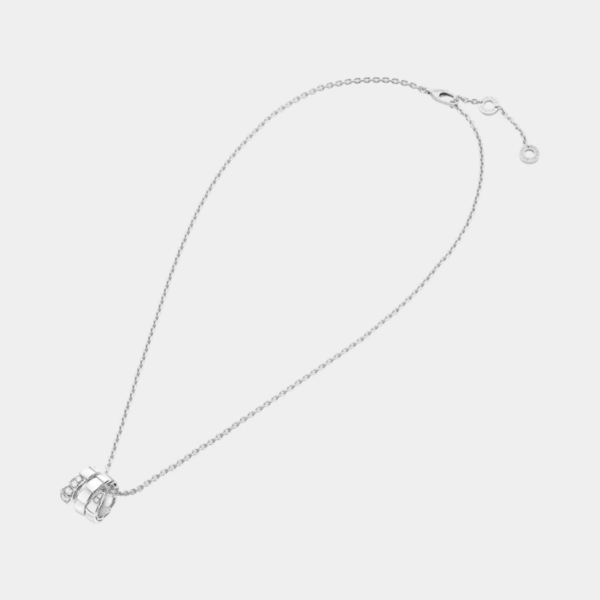 Bvlgari Serpenti Viper Pandant Necklace, White Gold, Far