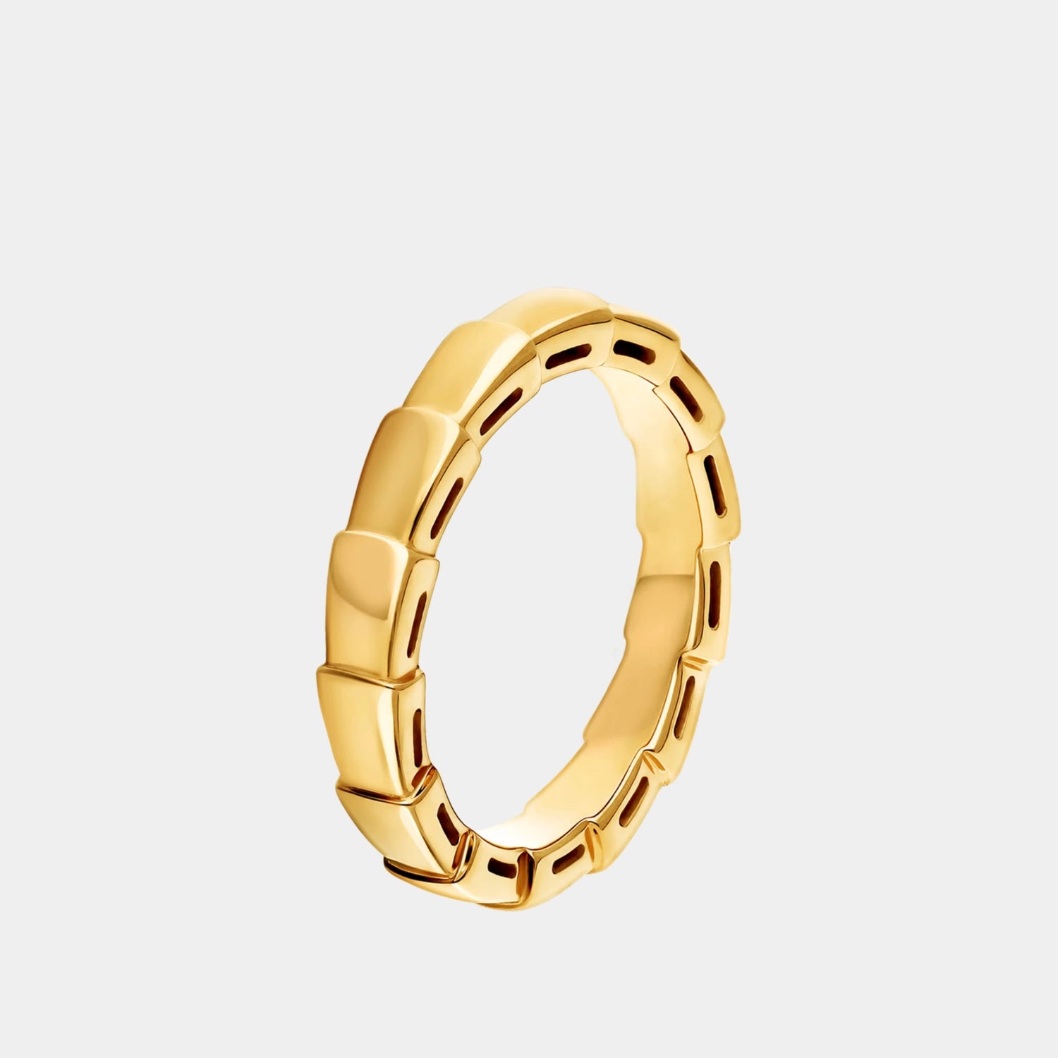 Bvlgari Serpenti Viper Ring Band, Yellow Gold, Side