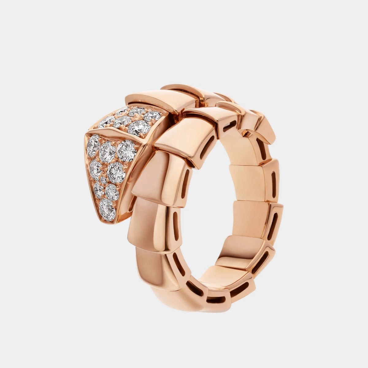 Serpenti Viper Rose Gold Diamond Ring