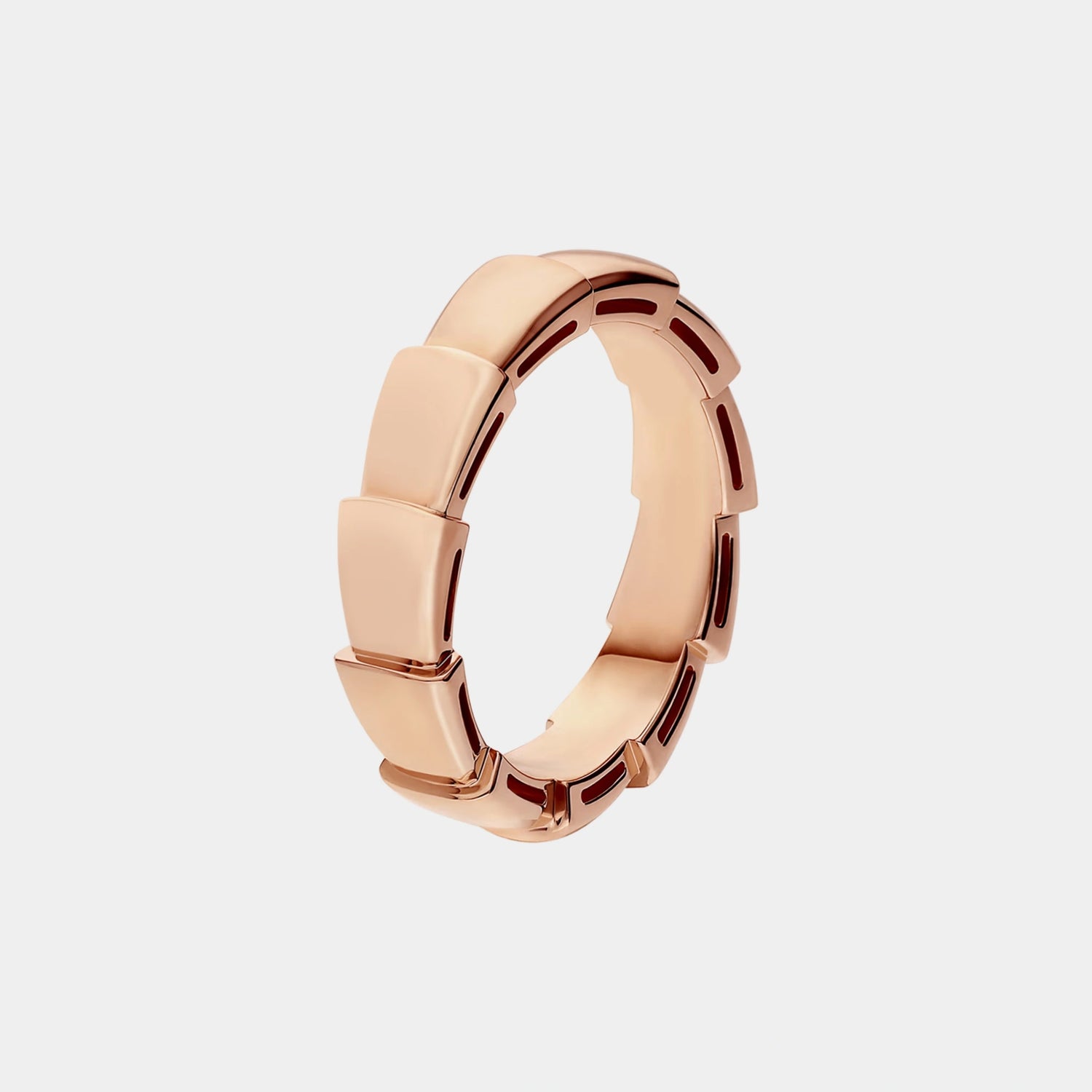 Bvlgari Serpenti Viper Thick Wedding Band, Rose Gold, Side