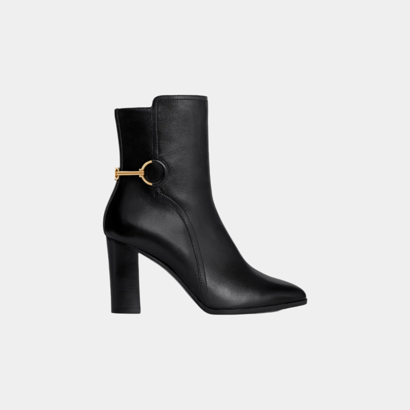 Celine Claude Mid Boot With Triomphe Spur In Calfskin