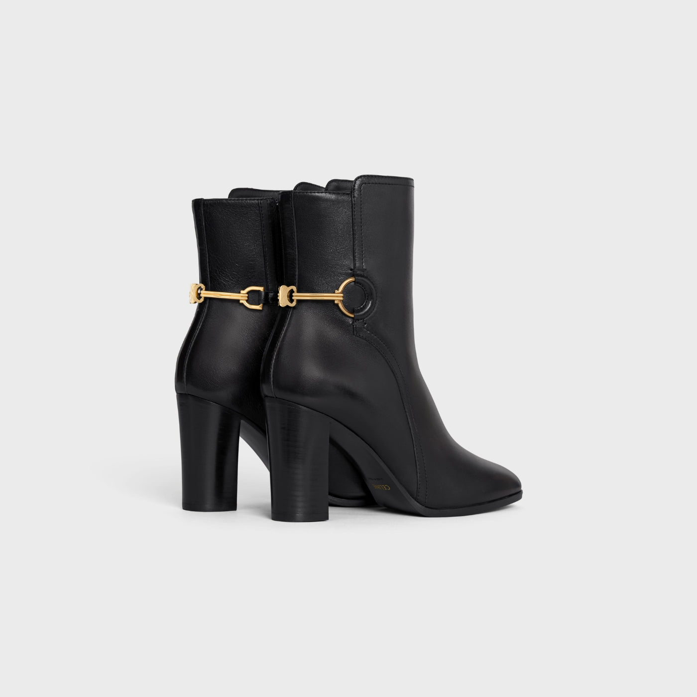 Celine Claude Mid Boot With Triomphe Spur In Calfskin