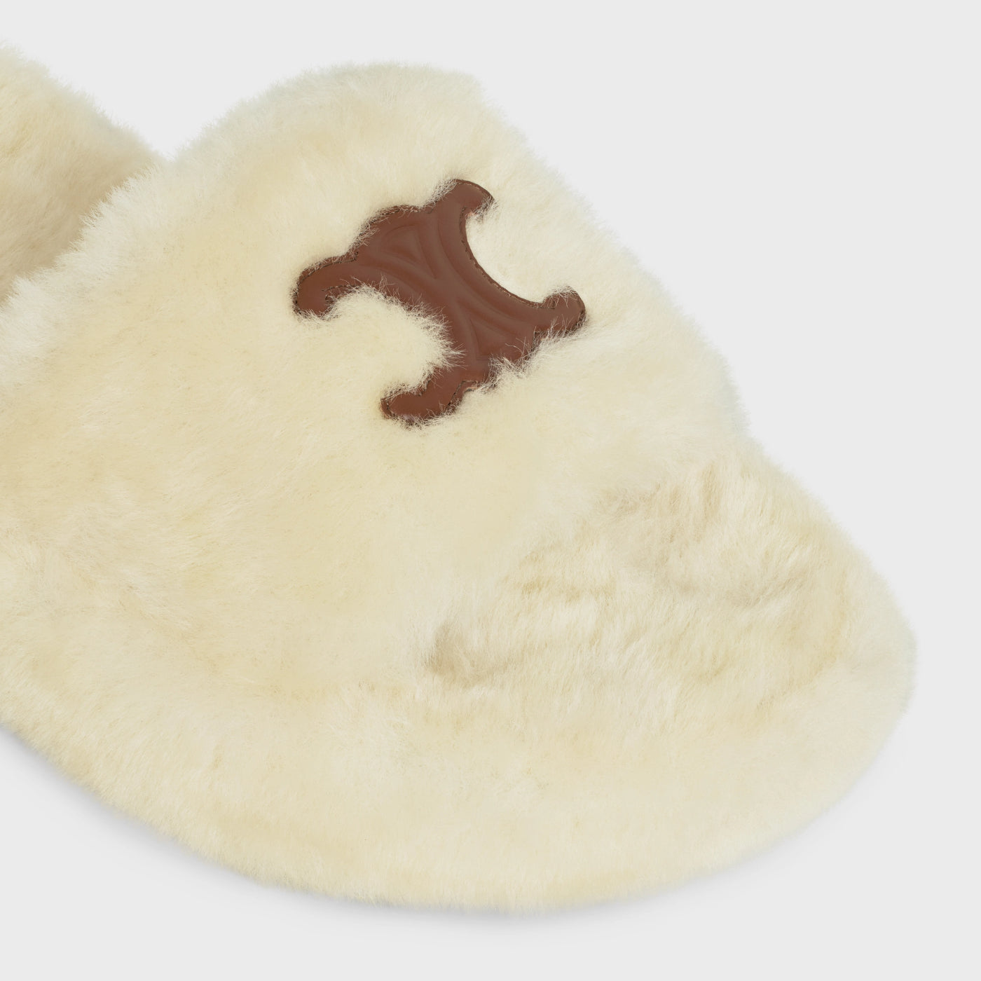 Celine Fur Slides In Shearling