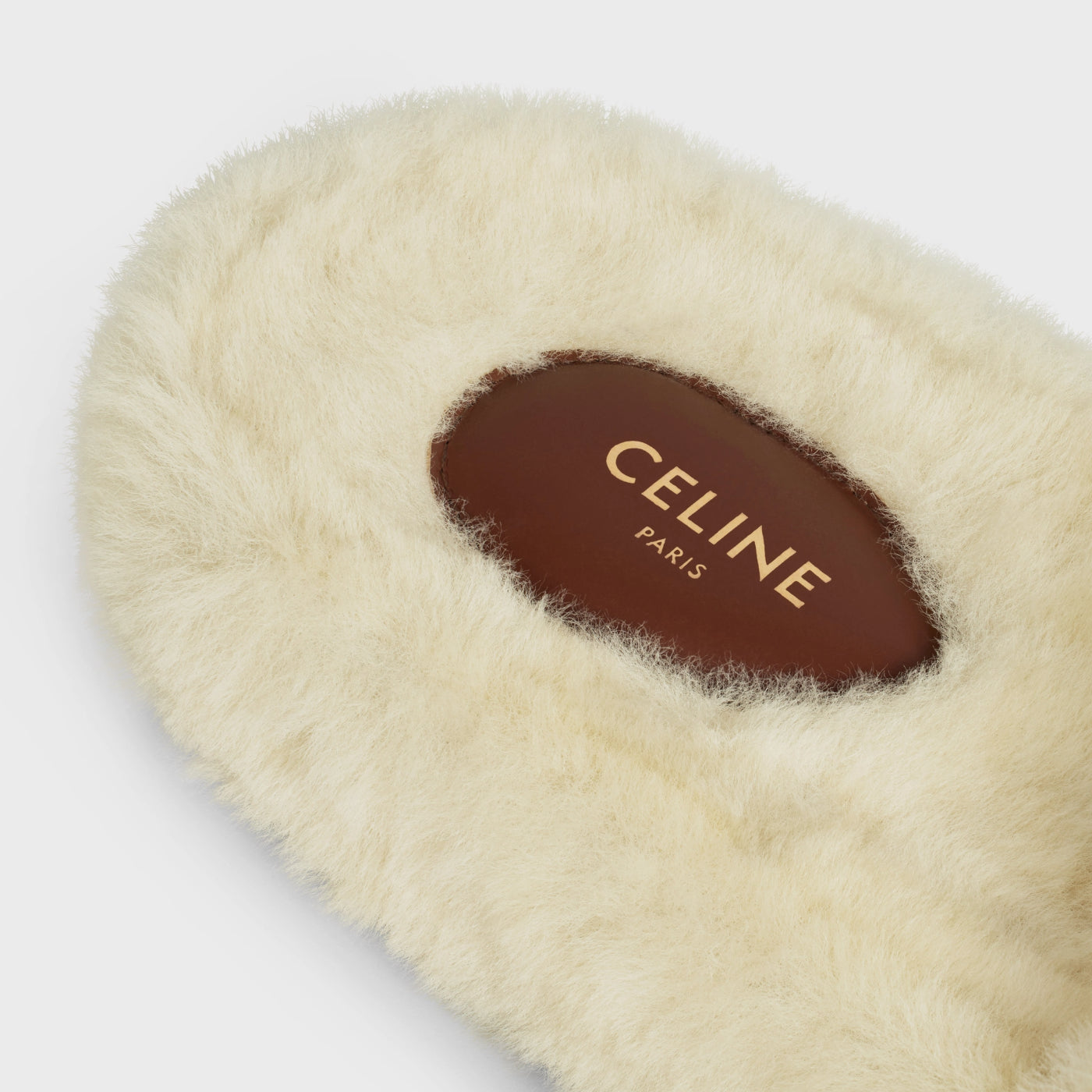 Celine Fur Slides In Shearling