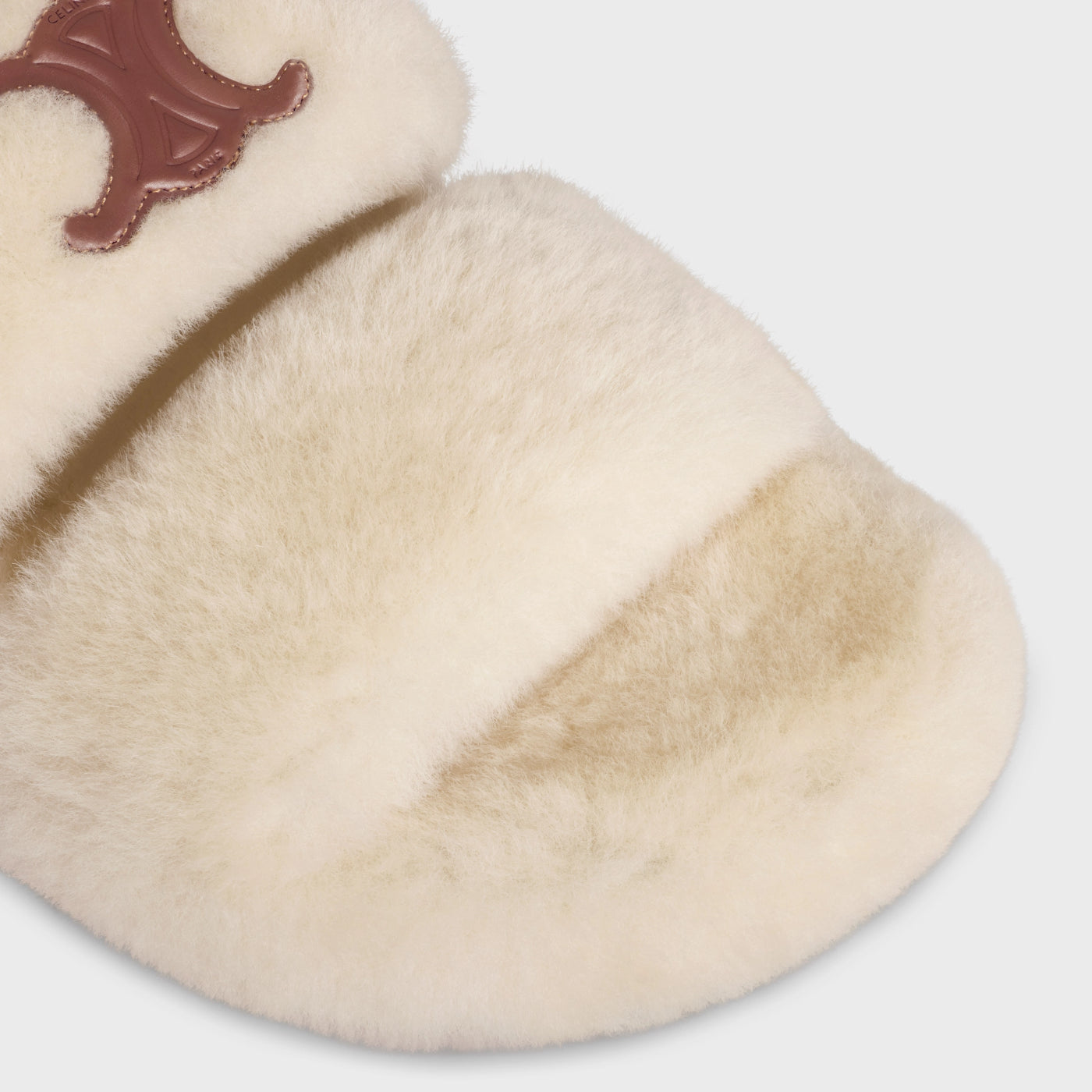 Fur Slides Triomphe In Shearling