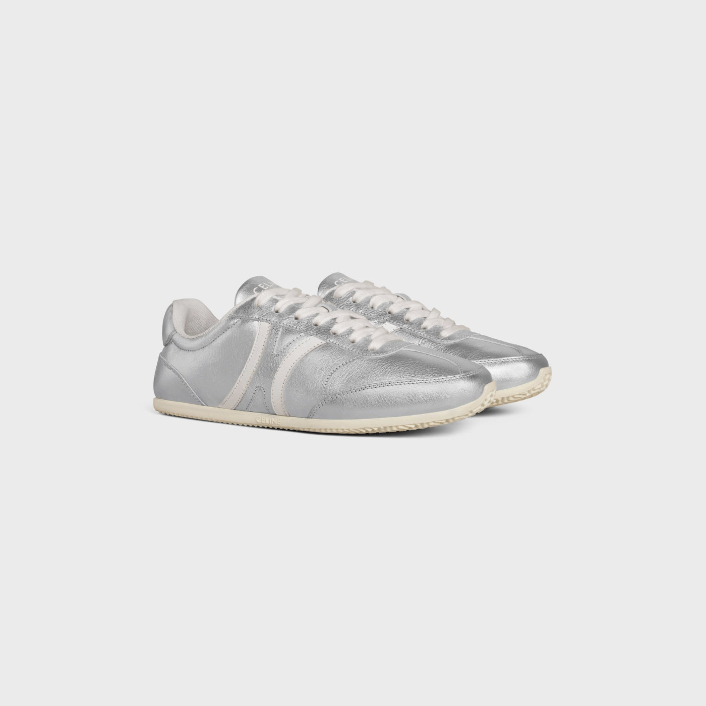 Celine Jogger Low Lace-Up Sneaker In Laminated Calfskin And Calfskin