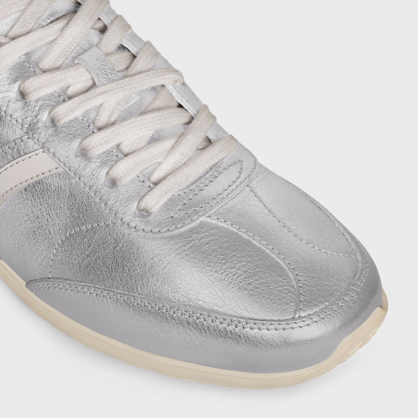 Jogger Low Lace Up Sneaker In Laminated Calfskin And Calfskin