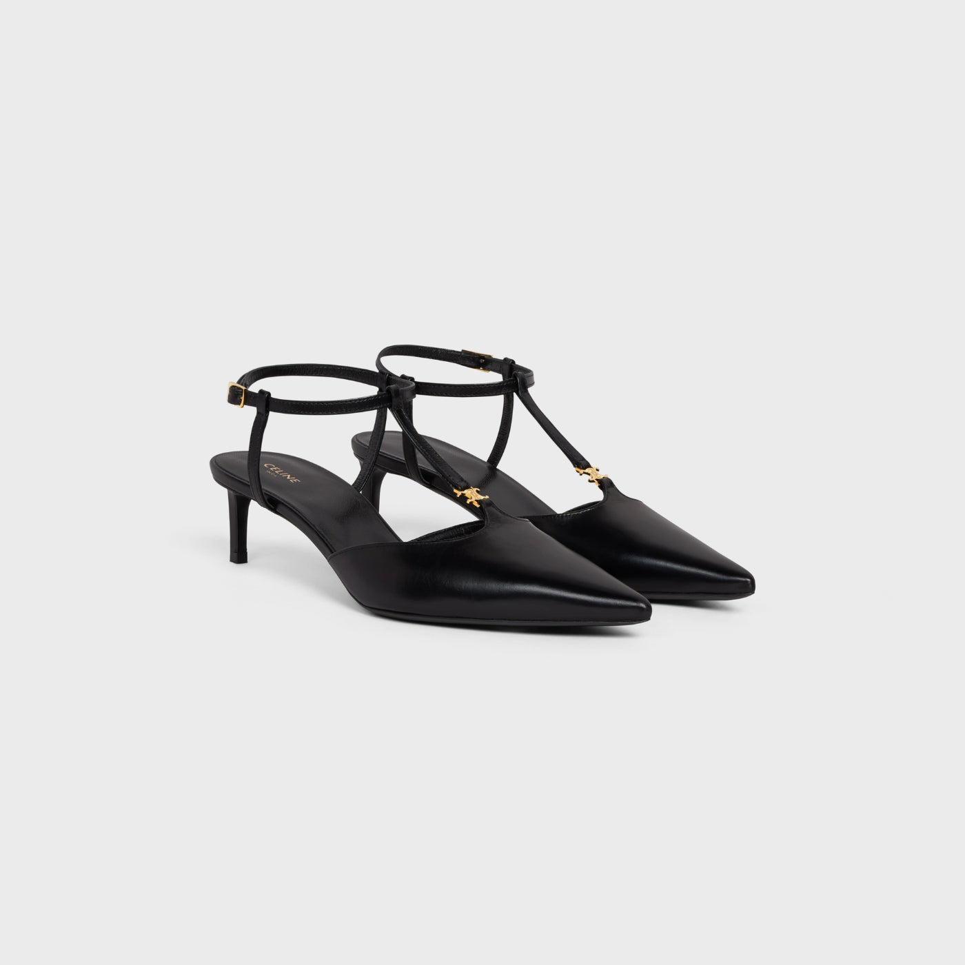 Celine Kitten T-Bar Strap Pump In Calfskin