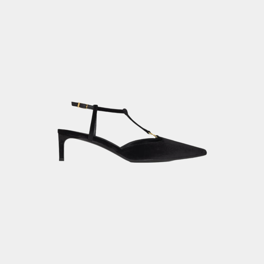 Celine Kitten T-Bar Strap Pump In Velvet