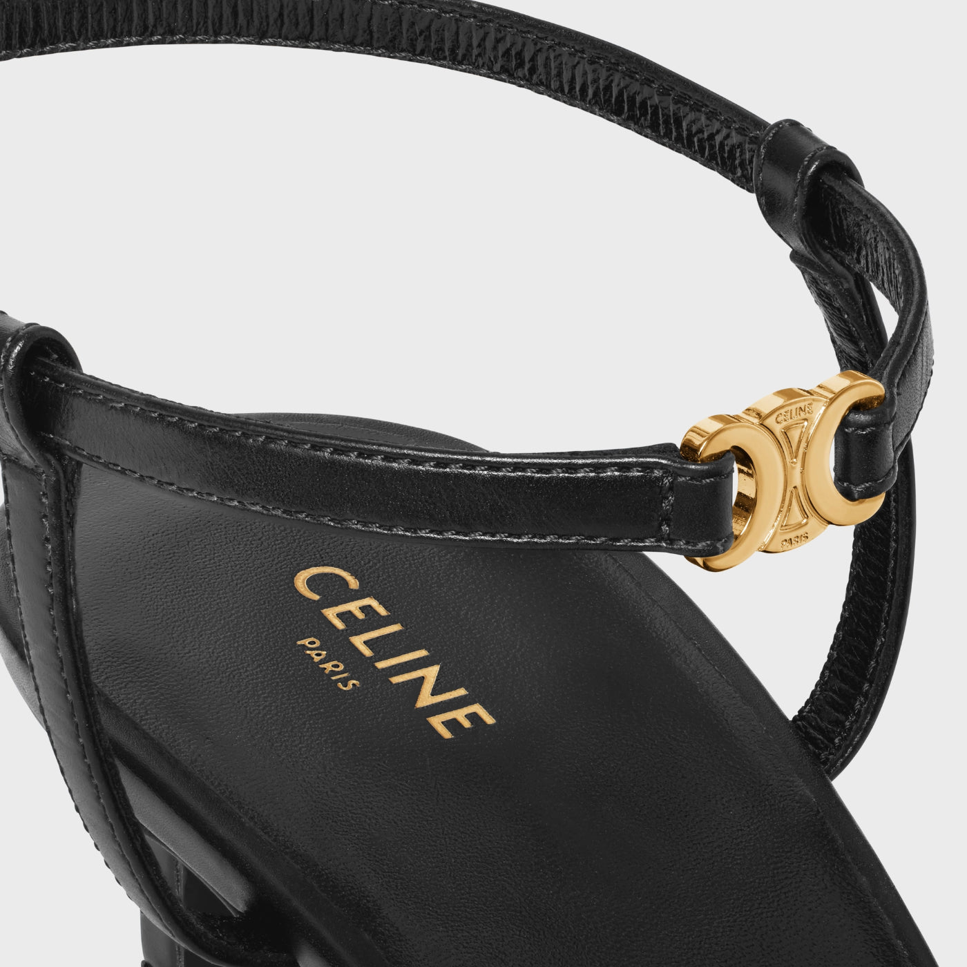 Kitten With Strap Triomphe In Calfskin Gold Finishing