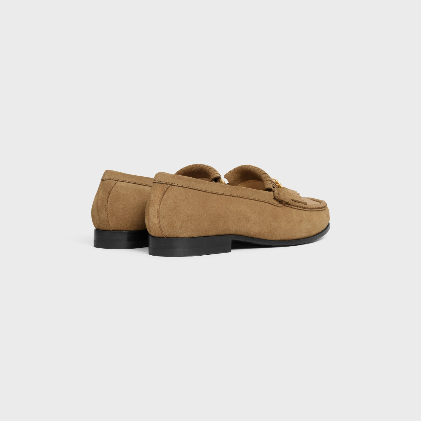 Celine Luco Loafer With Fringes In Suede Calfskin