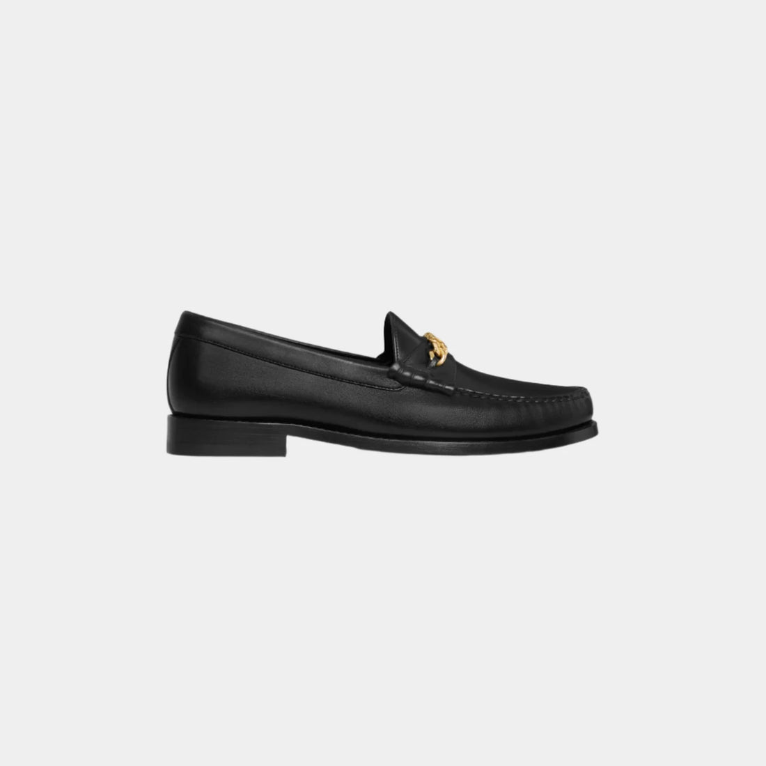 Celine Luco Triomphe Chain Loafer In Calfskin