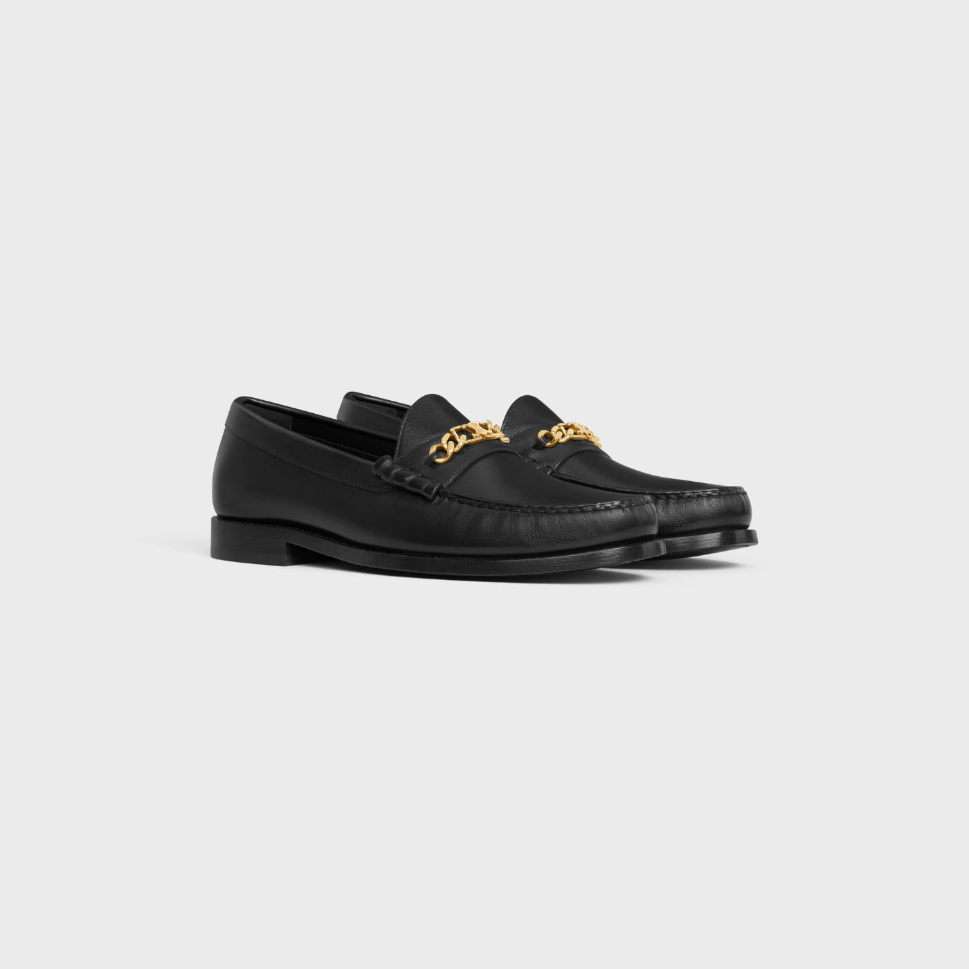 Celine Luco Triomphe Chain Loafer In Calfskin