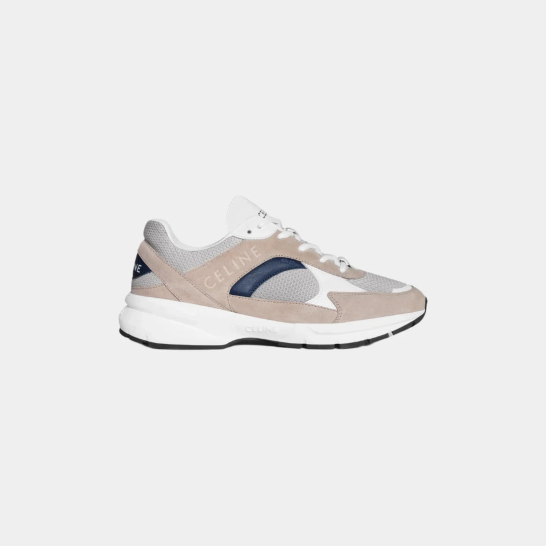 Runner Cr 03 Low Lace Up Sneaker In Mesh Suede Calfskin And Calfskin