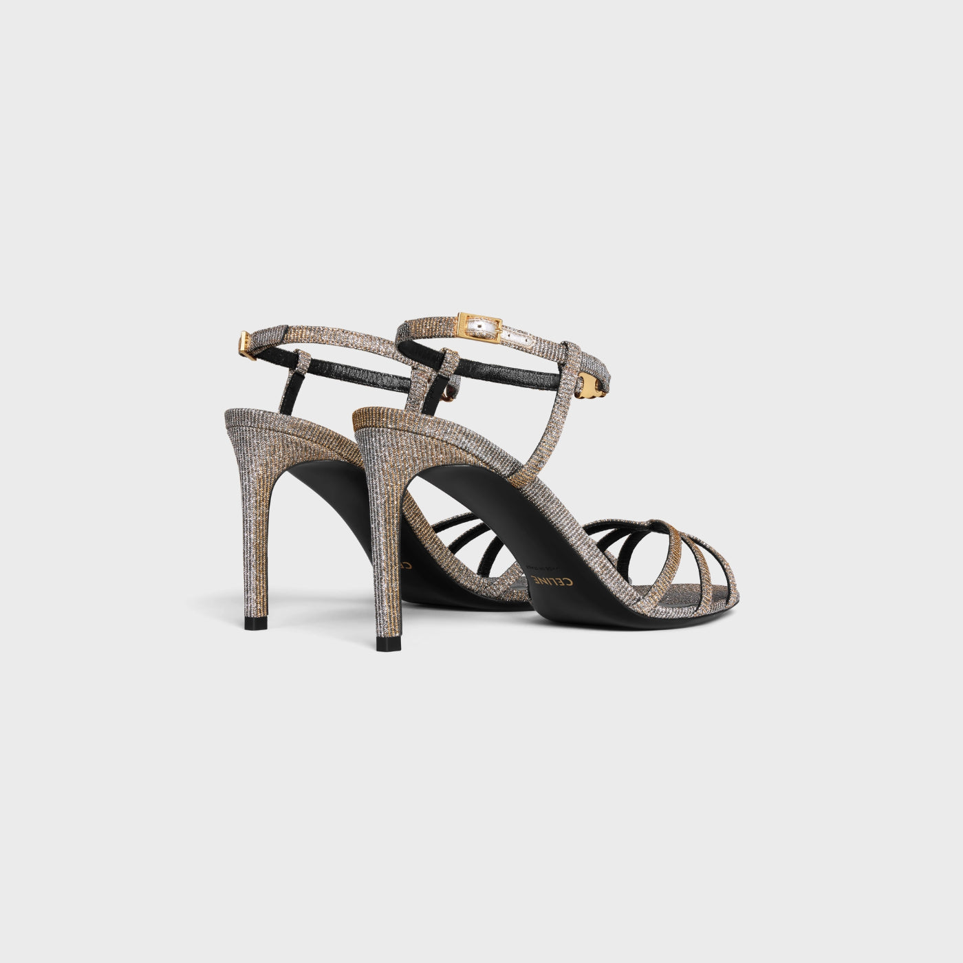 Celine Soir Sandal In Iridescent Fabric