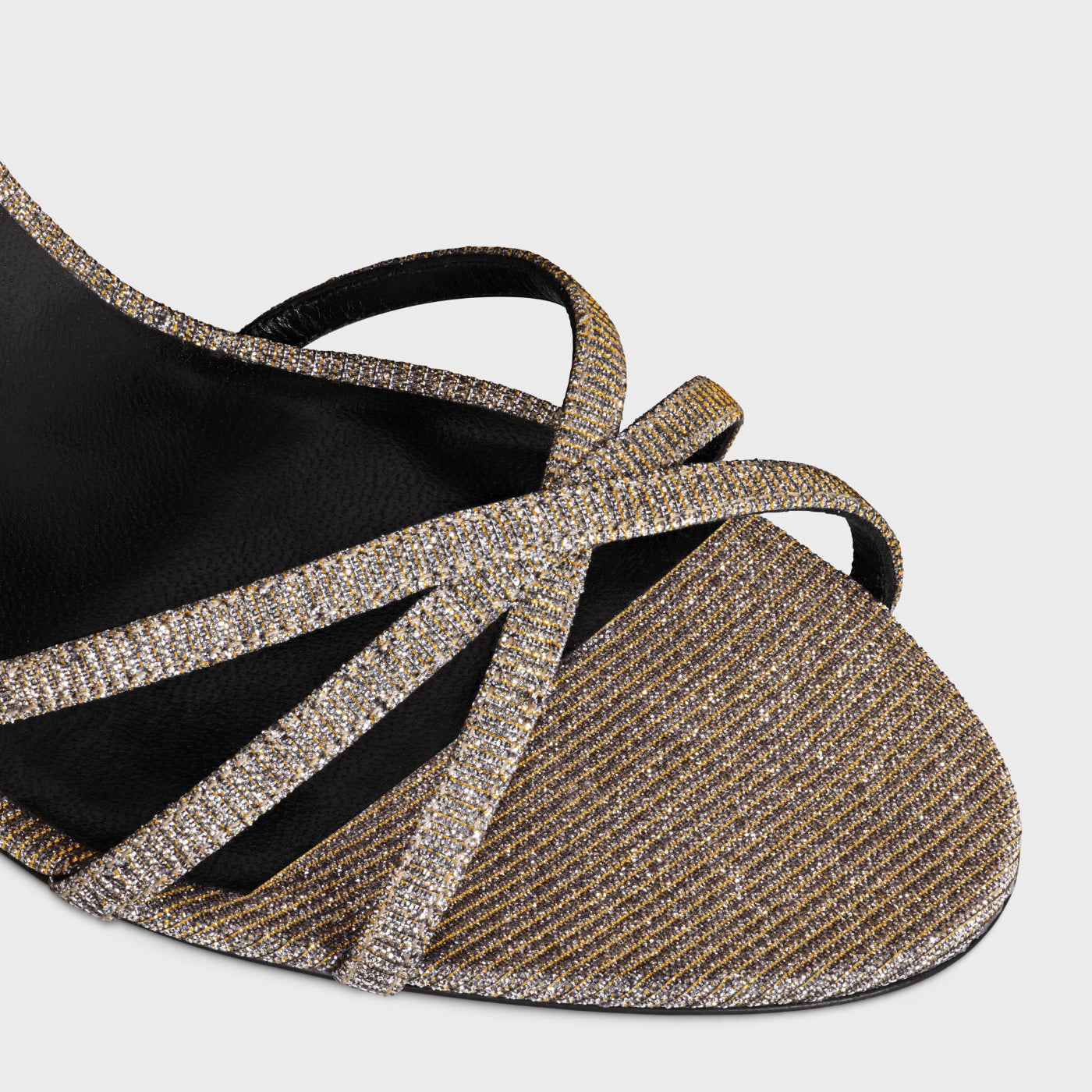 Soir Sandal In Iridescent Fabric