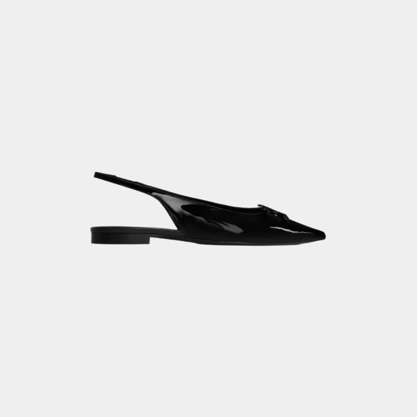 Alma Triomphe Flat Slingback In Patent Calfskin