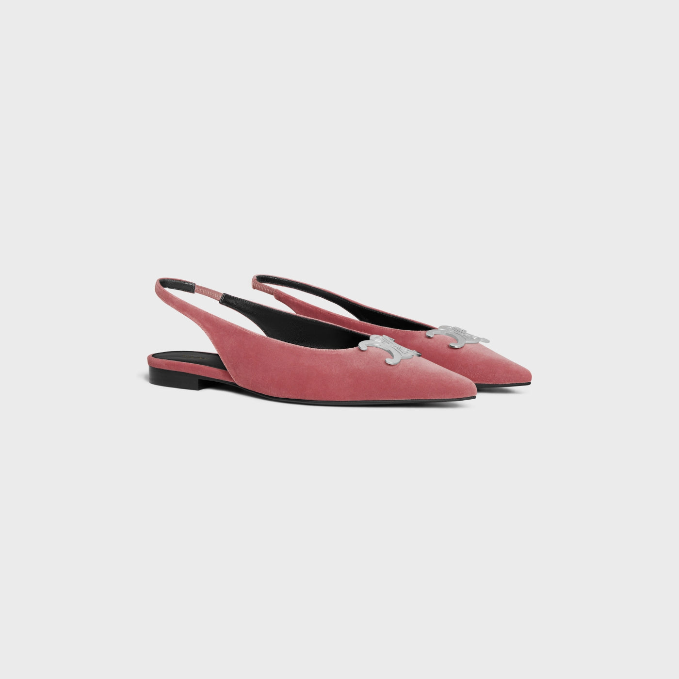 Alma Triomphe Flat Slingback In Velvet