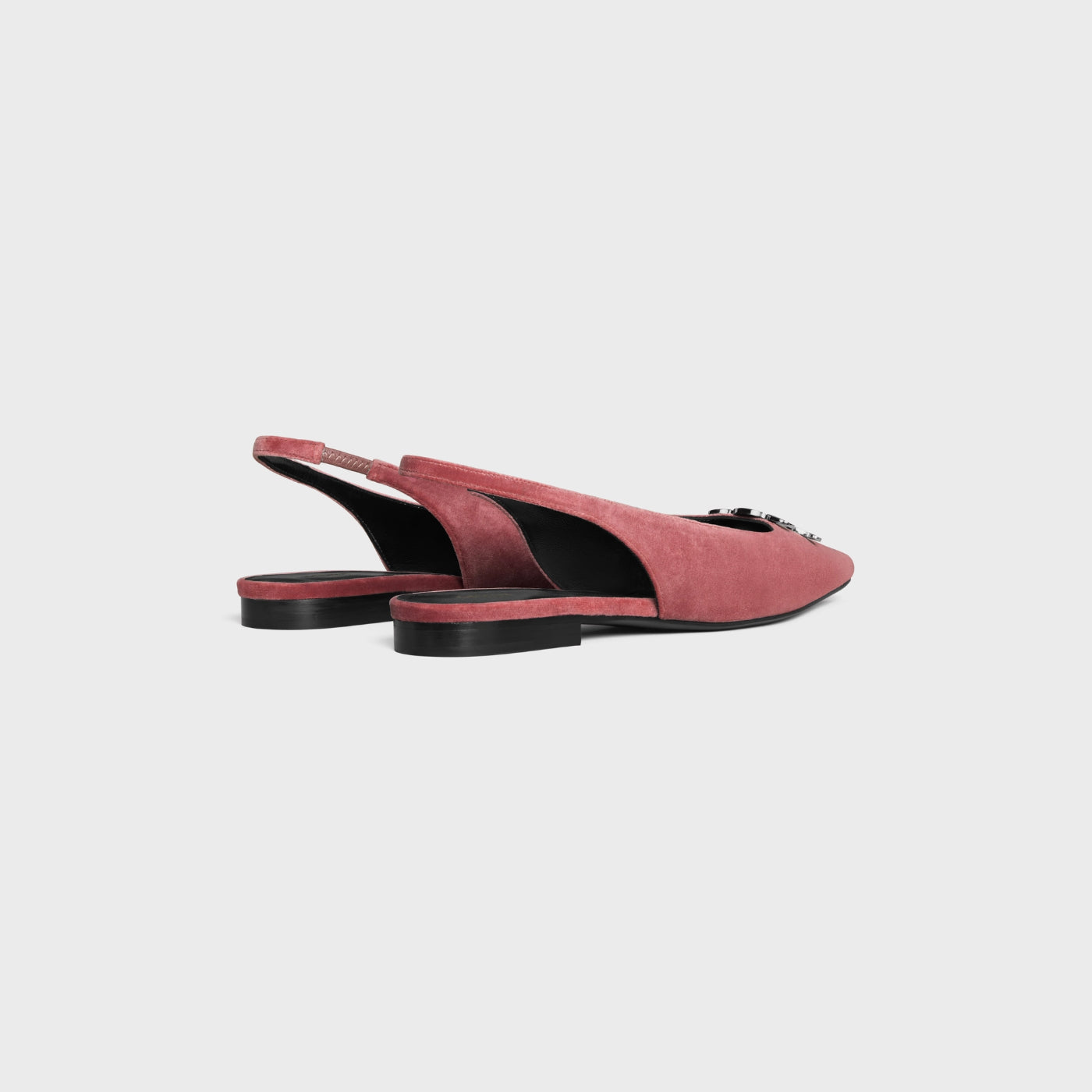 Alma Triomphe Flat Slingback In Velvet