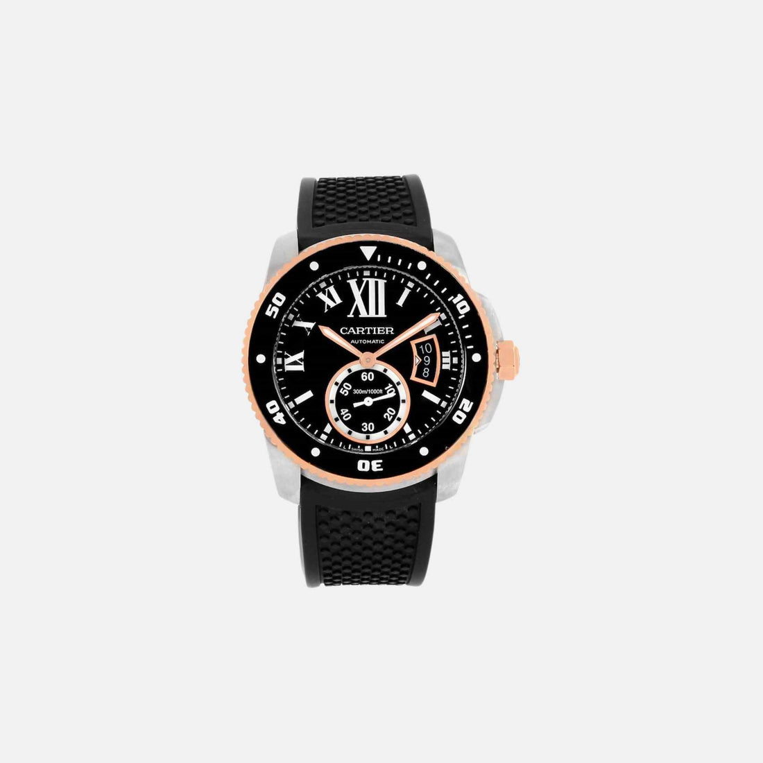 Cartier Calibre De Cartier Black Dial 42mm Stainless Steel Men Watch, Front