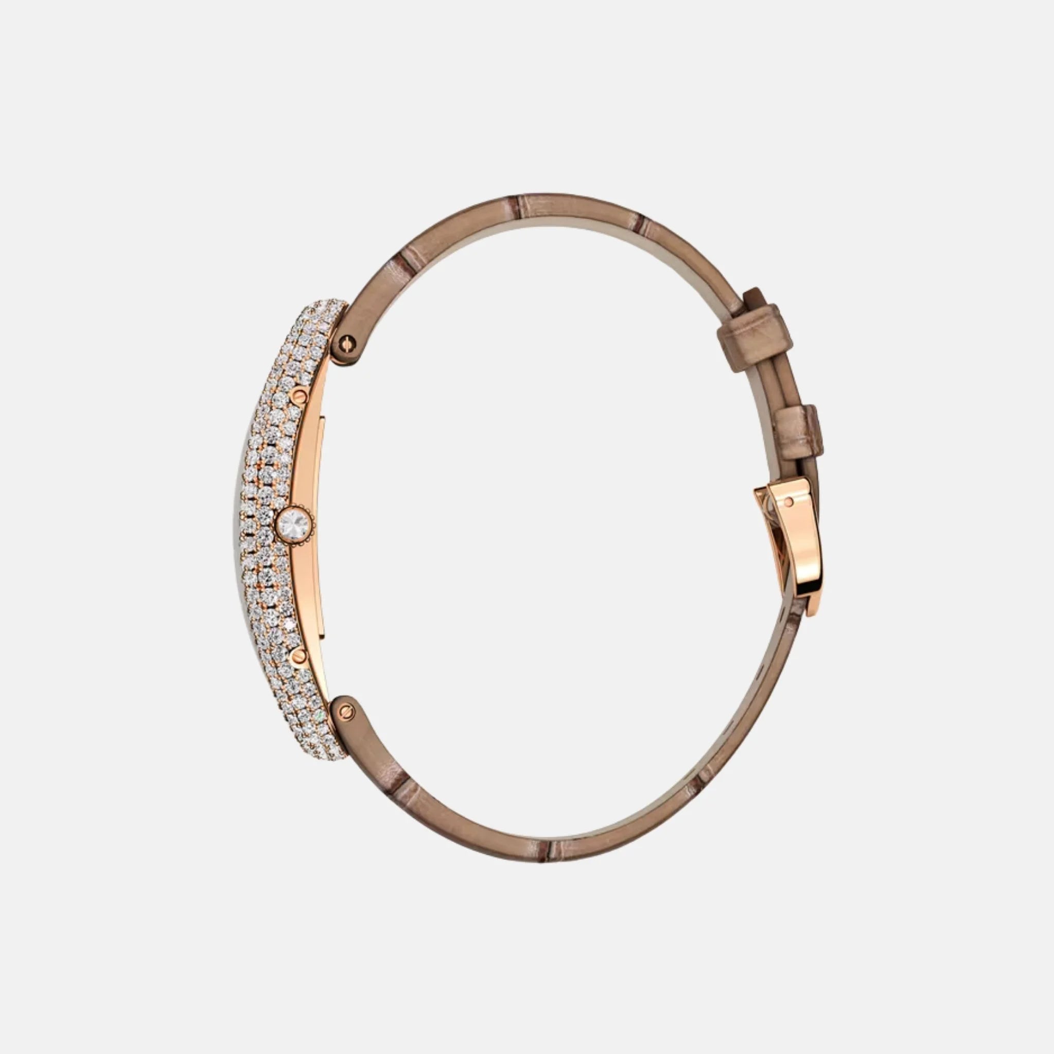 Cartier Baignoire Allongée Medium 18K Rose Gold Diamond Set WJBA0006, SIde